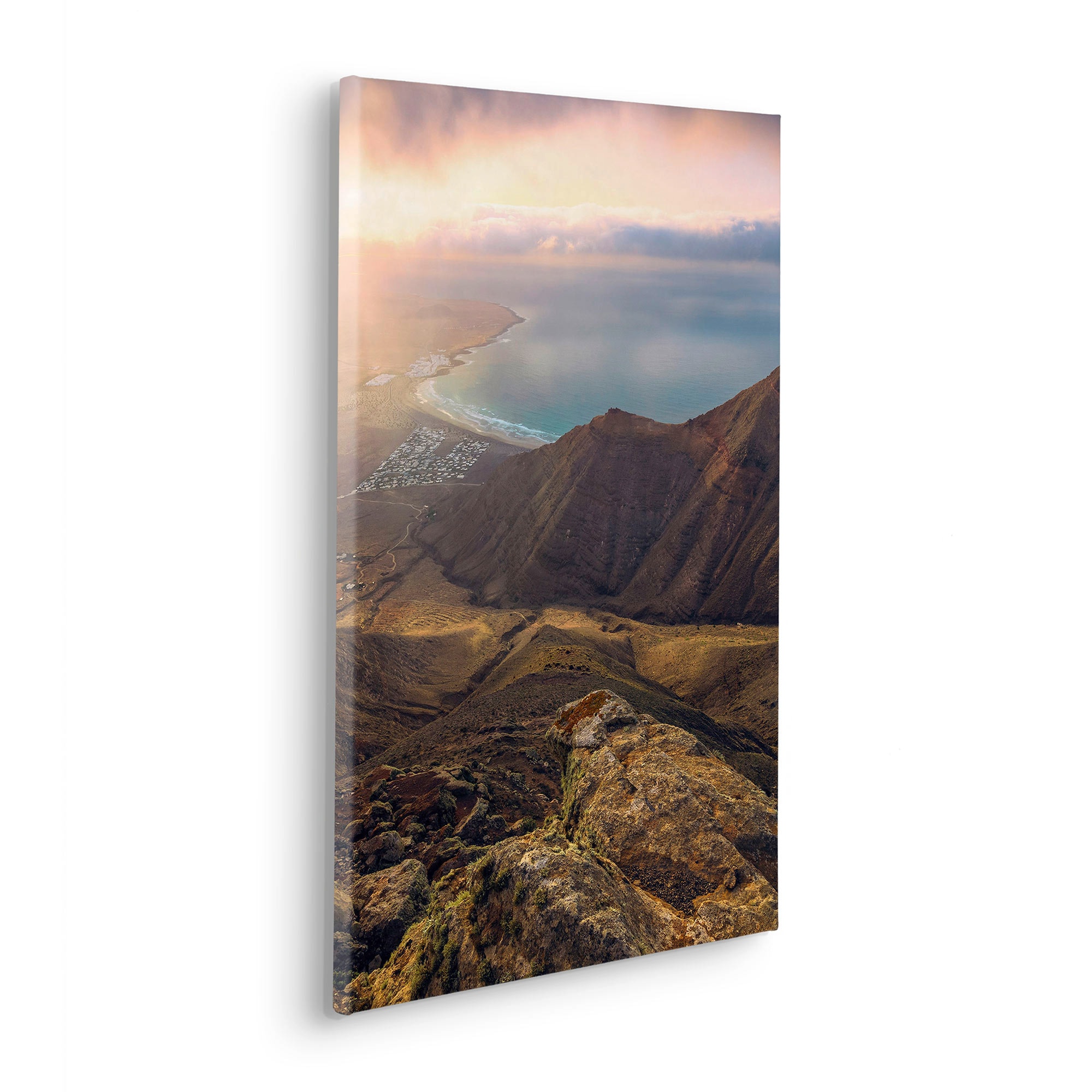 Komar Leinwandbild "Cliffs of Famara - Größe 40 x 60 cm", Baum-Blätter-Natu günstig online kaufen