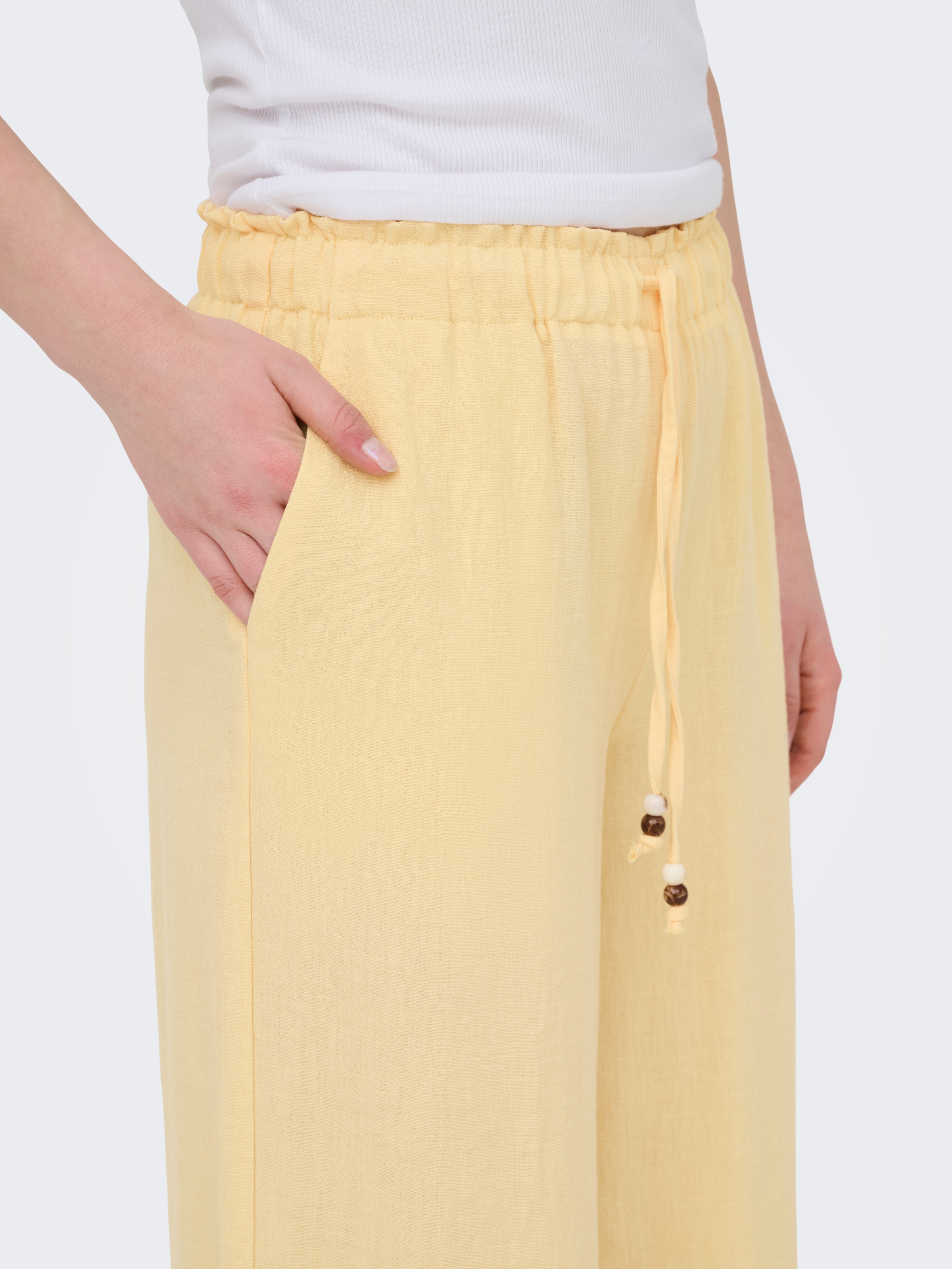 ONLY Schlupfhose »ONLEMMIA MW PULL-UP X-WIDE PANT PNT«  Materialmix, Regular Waist