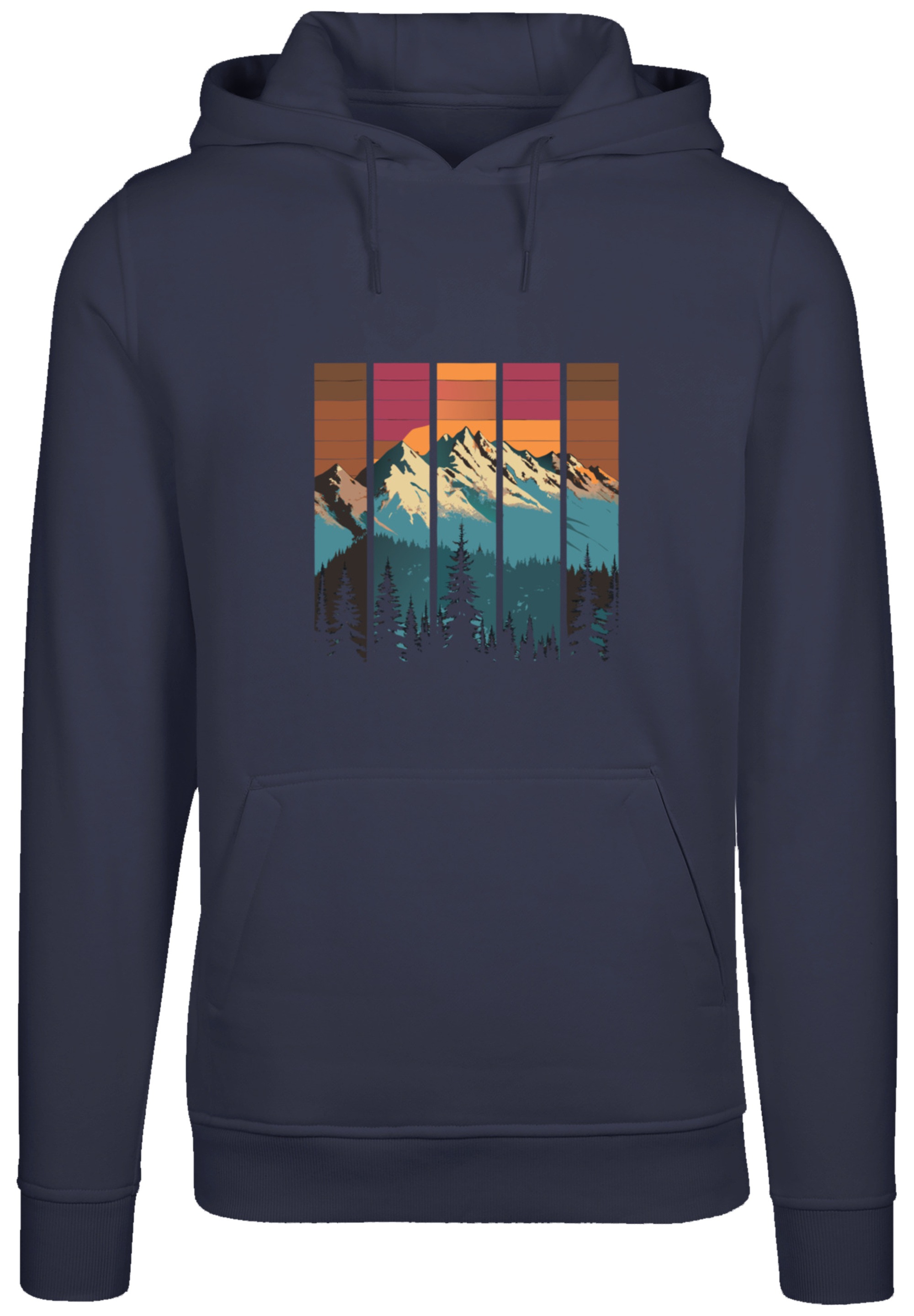 F4NT4STIC Kapuzenpullover »Berg Sonnenuntergang Retro«, Premium Qualität