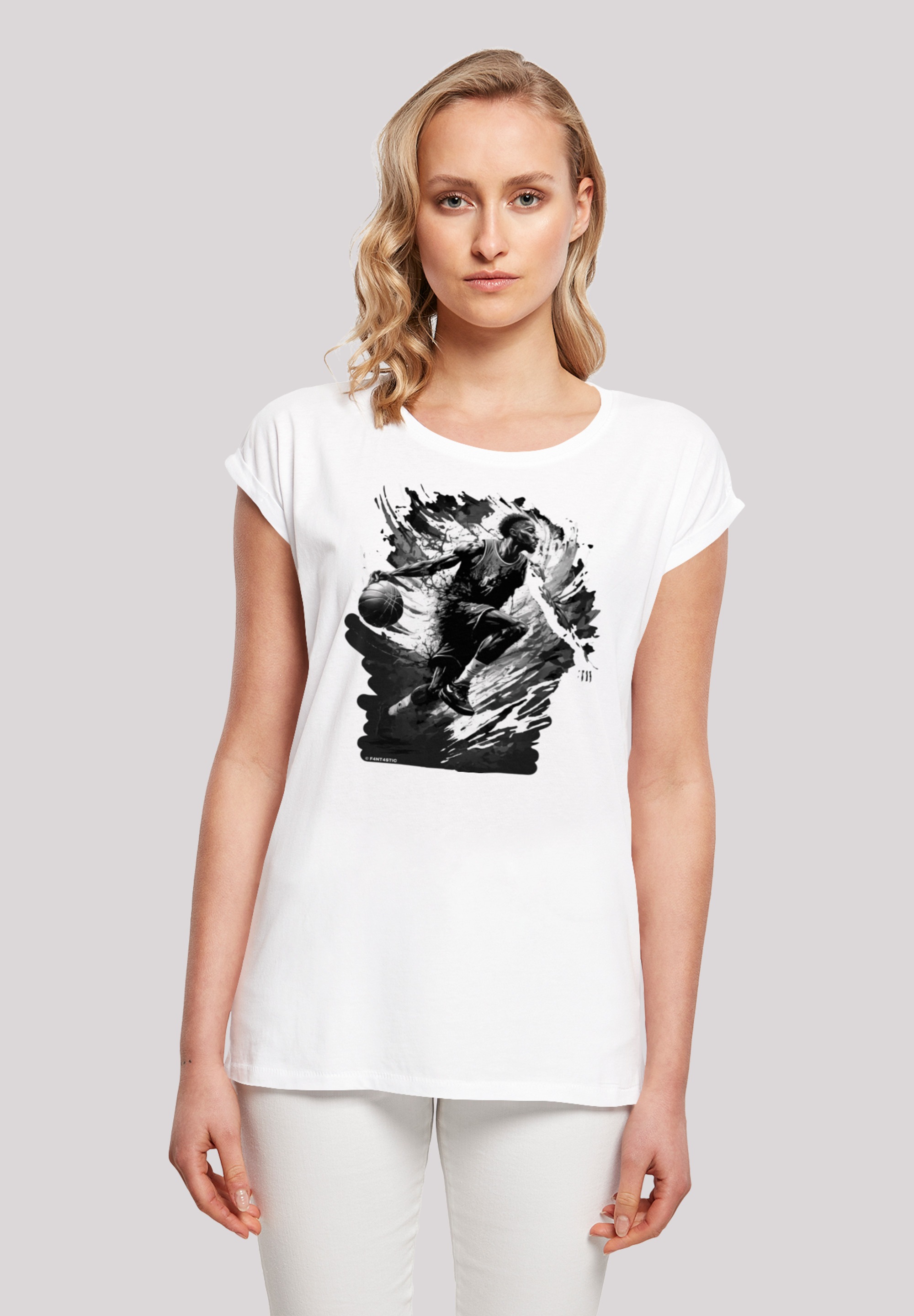 F4NT4STIC T-Shirt »Basketball Splash Sport SHORT SLEEVE«, Print