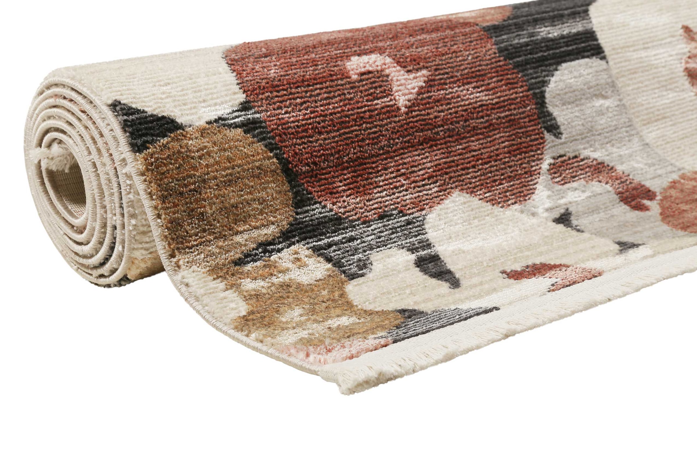 Esprit Teppich »Agneta« rechteckig 7 mm Höhe Kurzflorteppich, floral, gewebt, neutral, modern, Wohnzimmer, stilvoll