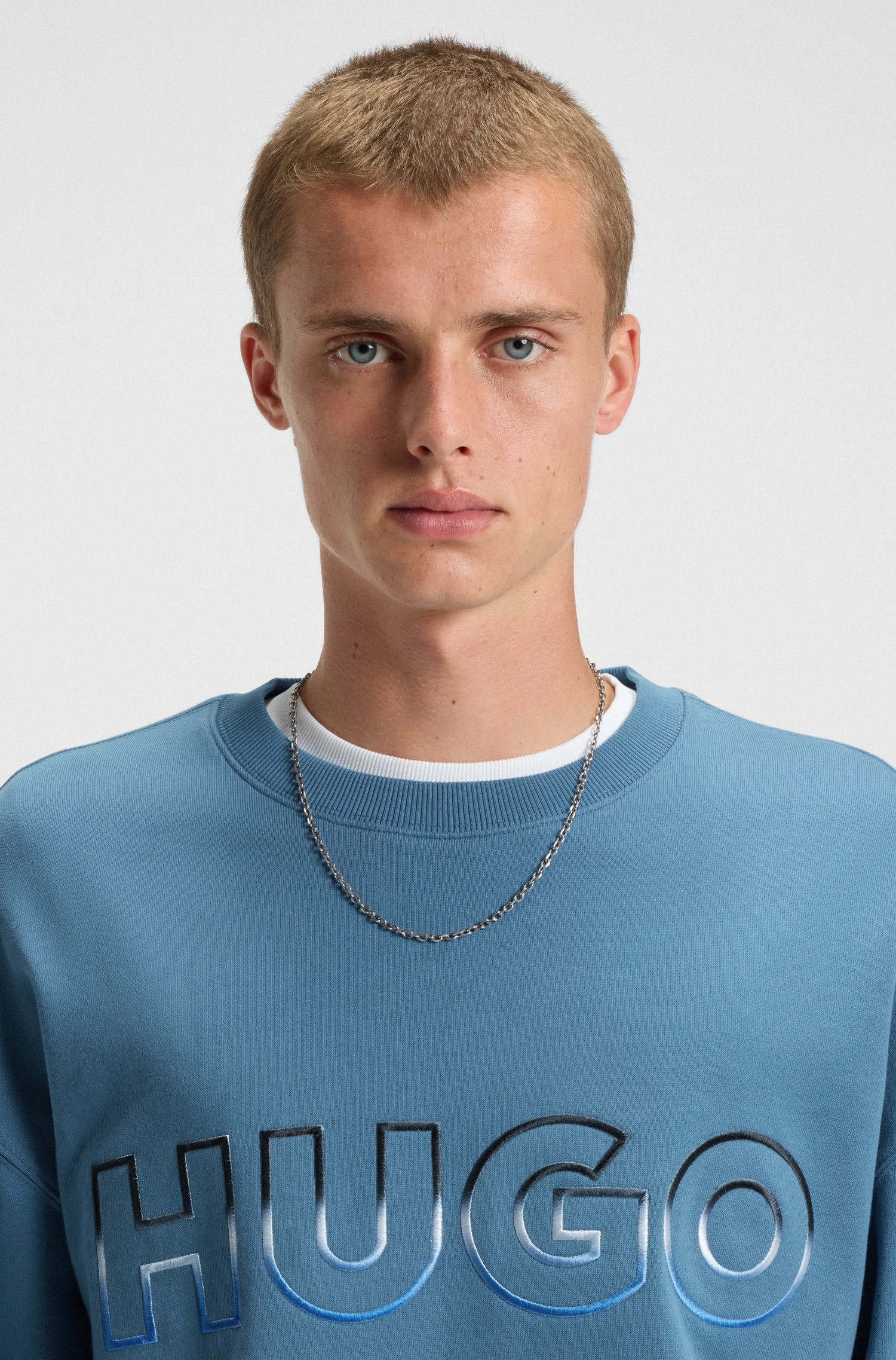 Thumbnail - HUGO Blue Sweatshirt "Nogocrew", Rundhalsausschnitt, regular fit, Logodruck