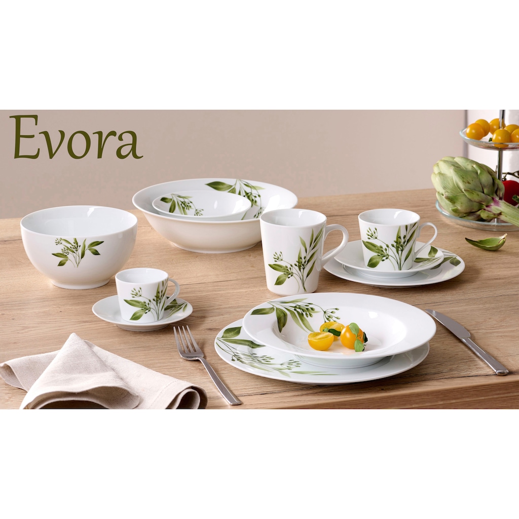 Ritzenhoff & Breker Kaffeeservice »Evora«, (Set, 18 tlg.), Geschirr-Set mit Botanik-Motiv