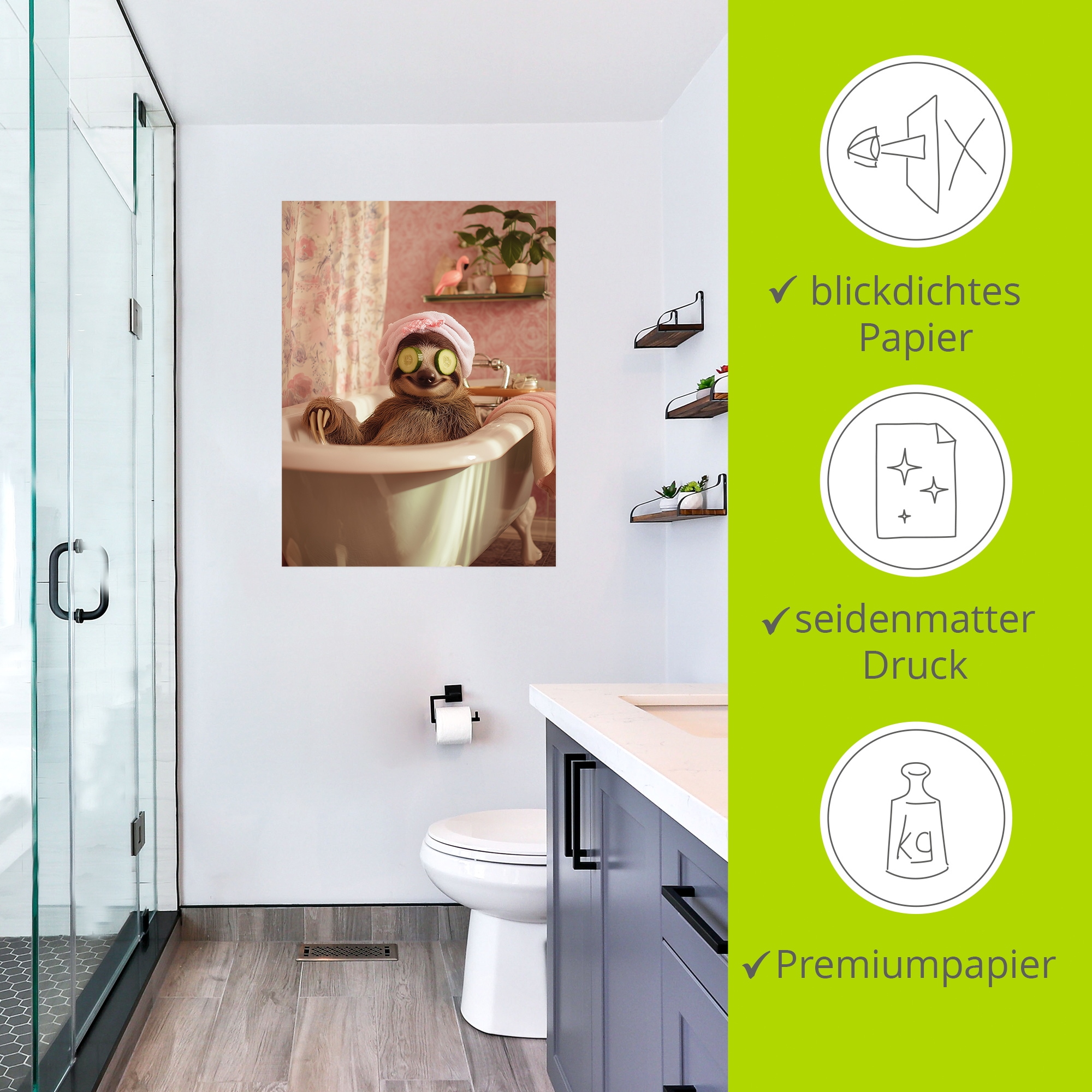 Artland Wandbild »Extremely relaxing« 1 Stk. tlg. als Alubild, Leinwandbild, Poster, Wandaufkleber in verschied. Größen