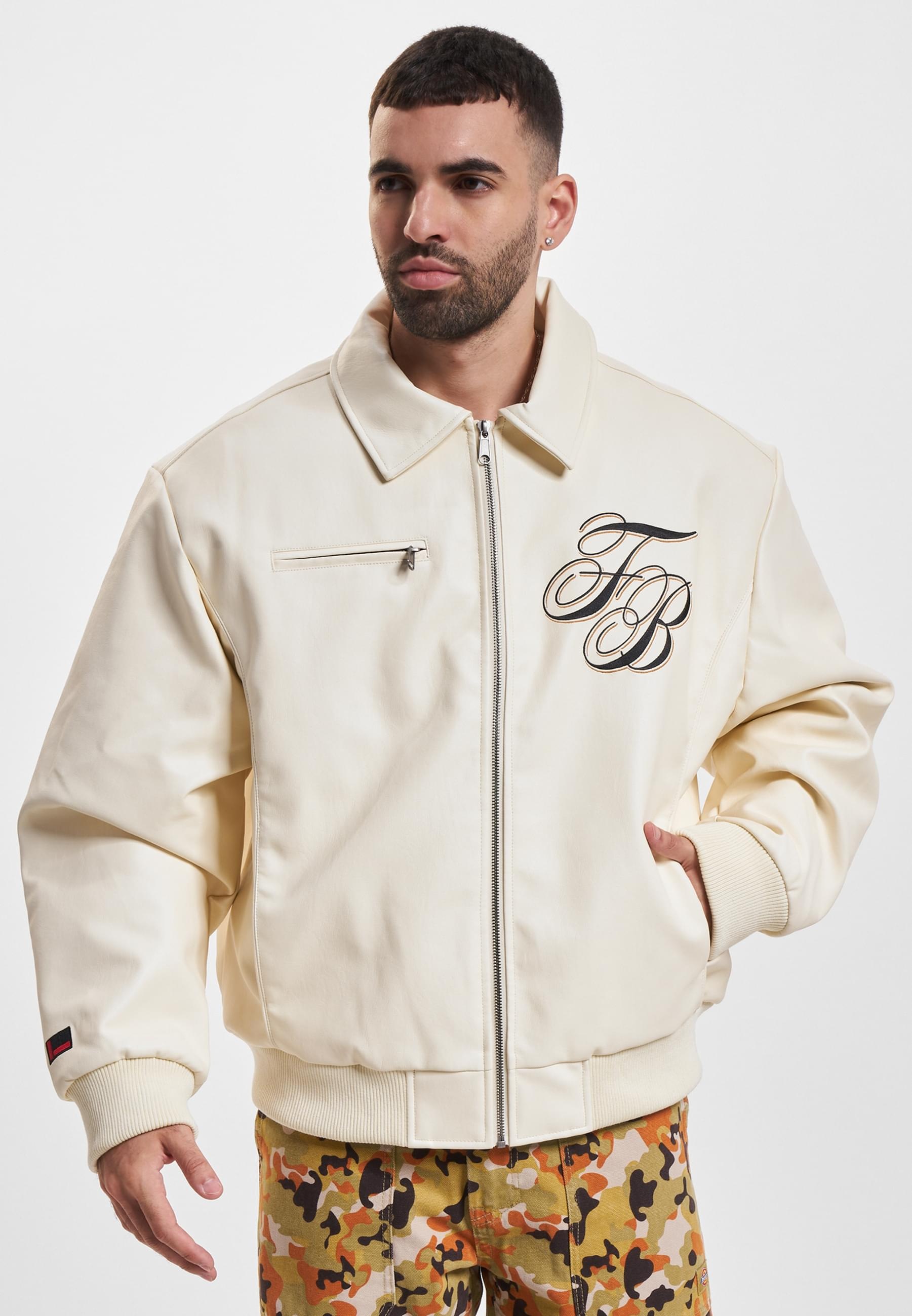 Fubu Collegejacke »Fubu Herren FM234-008-3 Fb Initials Leather Coach Jacket«, (1 St.), ohne Kapuze