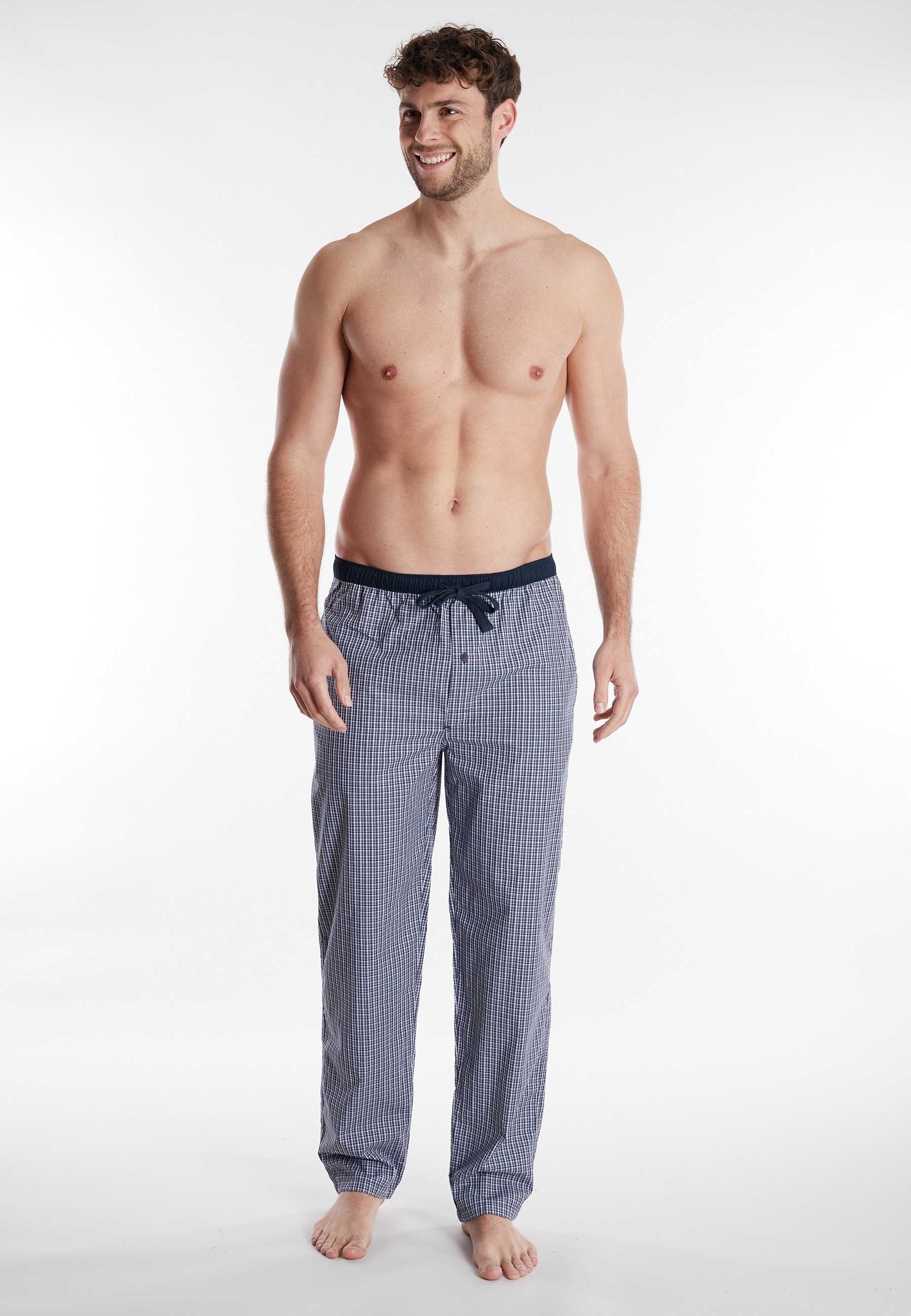 TOM TAILOR Pyjamahose "Dakota" Bindeband, Seitentaschen, locker, bequem, atmungsaktiv