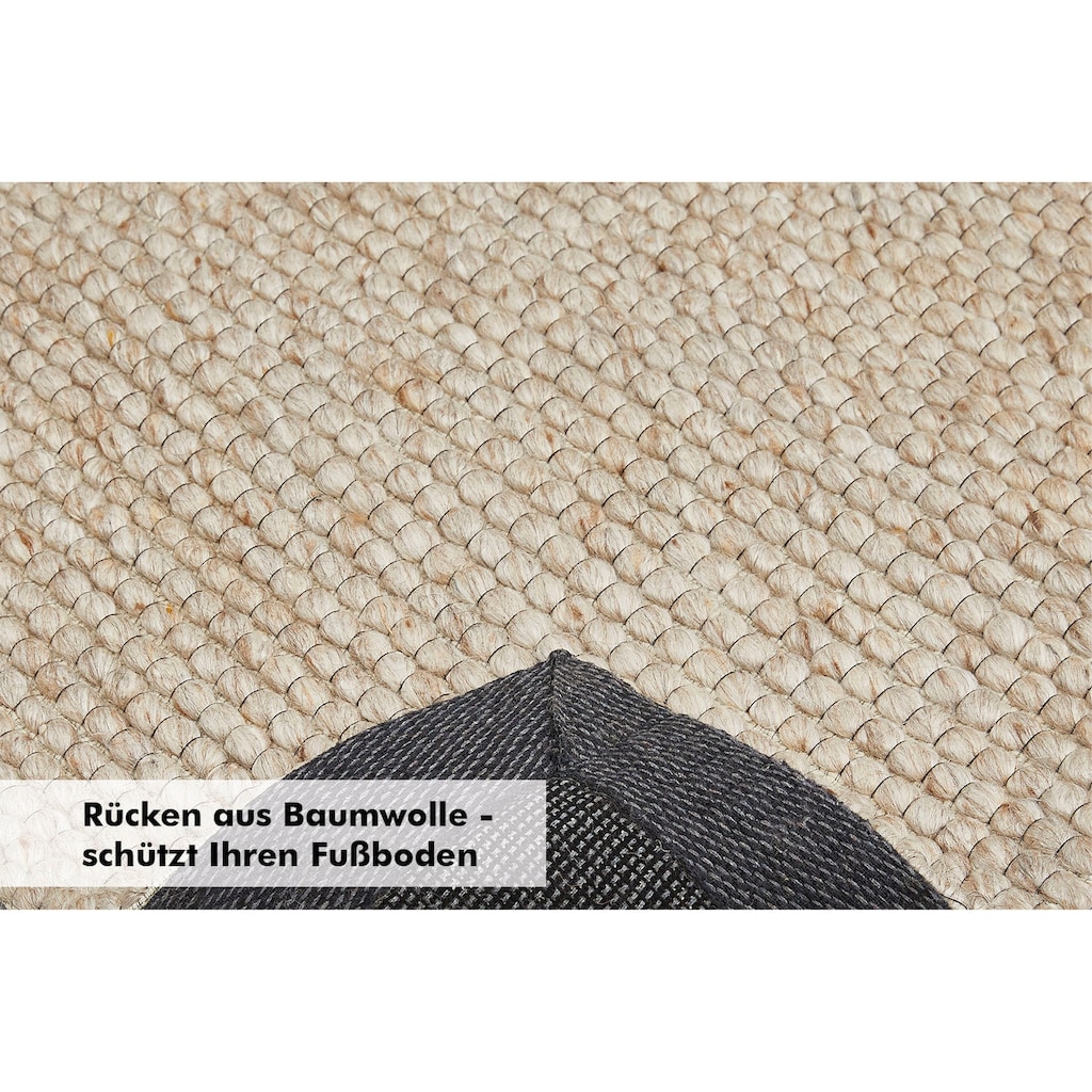 Barbara Becker Teppich »Brave«, rechteckig, Handweb, Material 50% Wolle, 50% Viskose, handgewebt, melierte Optik