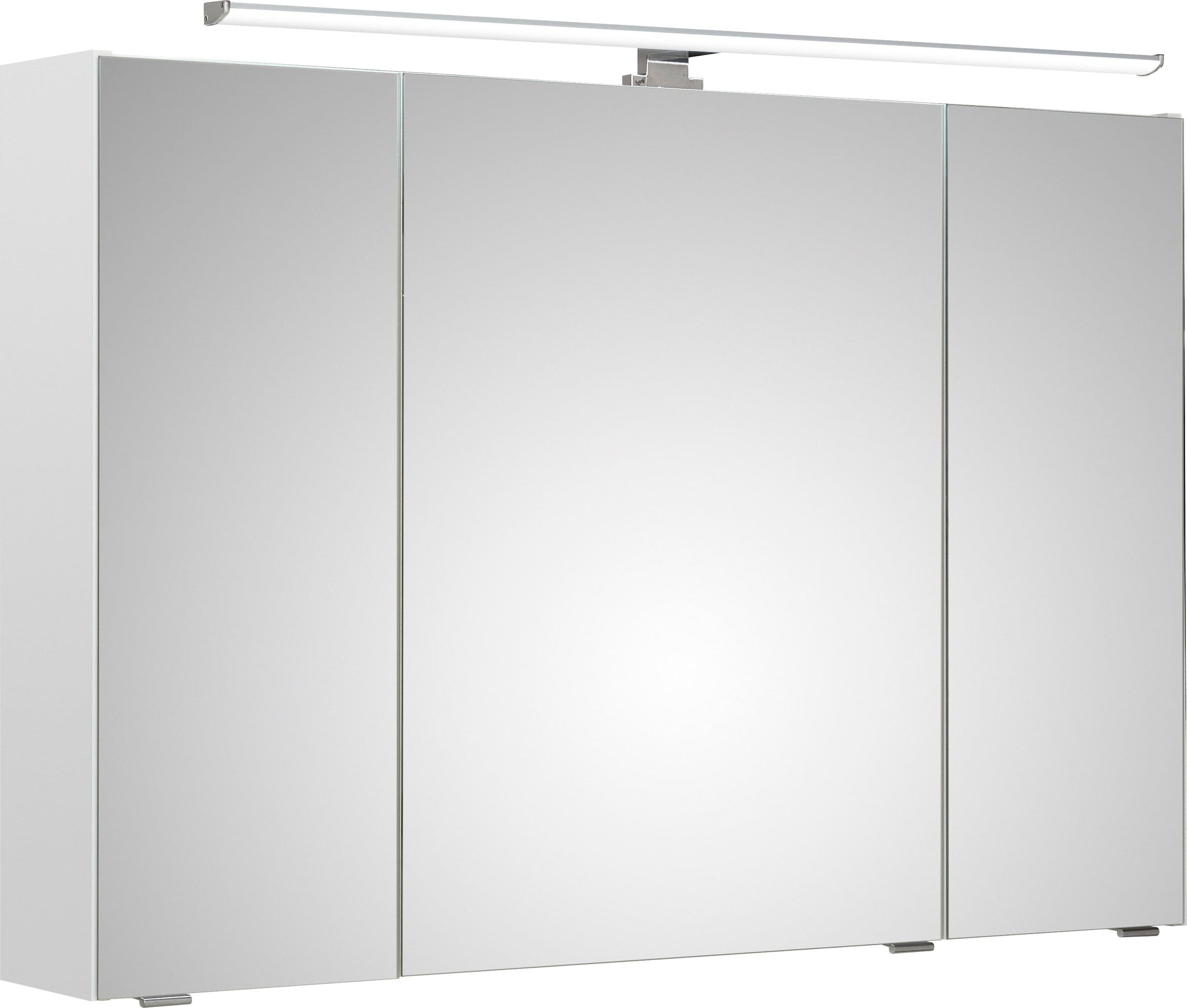 PELIPAL Spiegelschrank »Quickset«, Breite 105 cm, 3-türig, LED-Beleuchtung,  Schalter-/Steckdosenbox bestellen | BAUR
