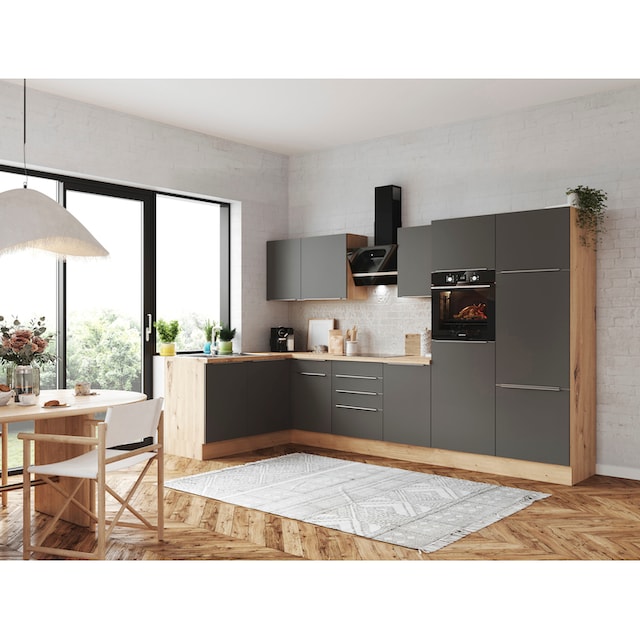 RESPEKTA Winkelküche »Safado aus der Serie Marleen«, Breite 340 cm, mit Soft -Close | BAUR