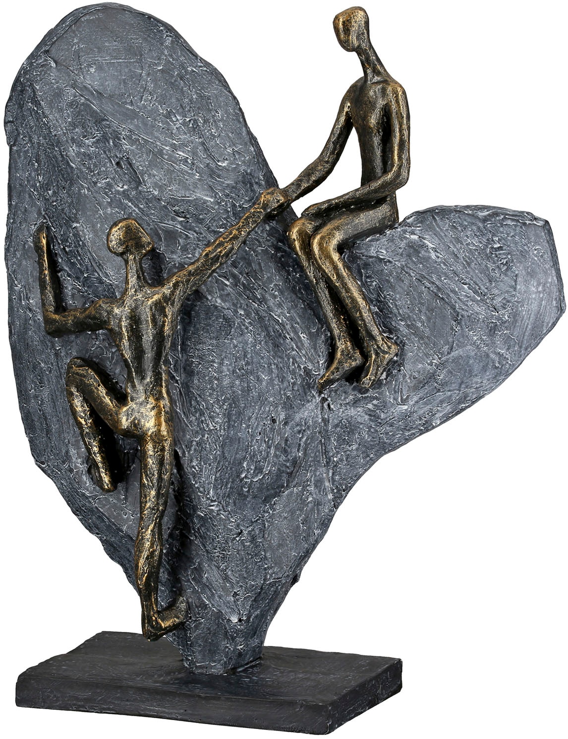Casablanca by Gilde Dekoobjekt "Skulptur Herz Heart of stone bronzefarben; günstig online kaufen