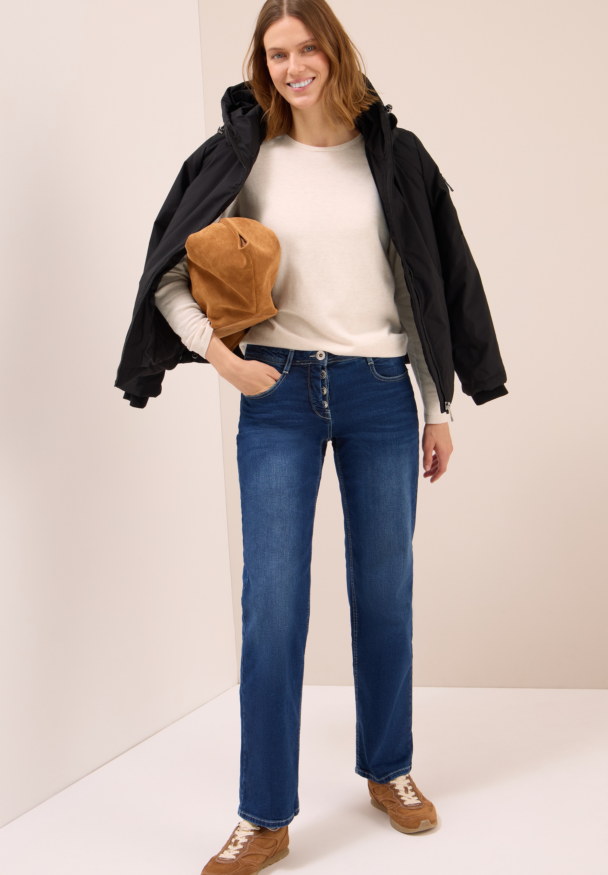 Cecil Strickpullover, mit feinem Detail an der Schulter und Viskose-Anteil
