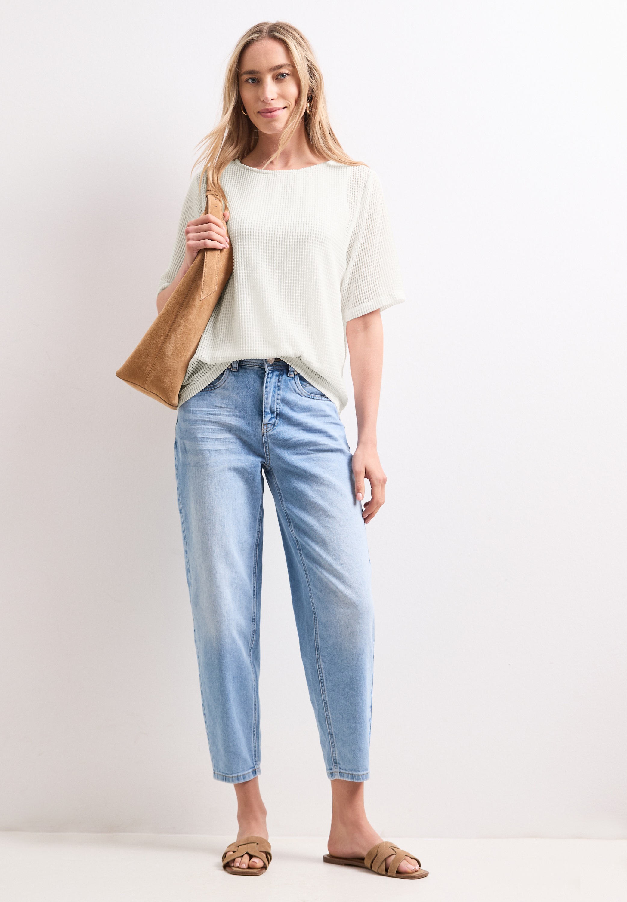 STREET ONE T-Shirt mit Mesh-Spitze