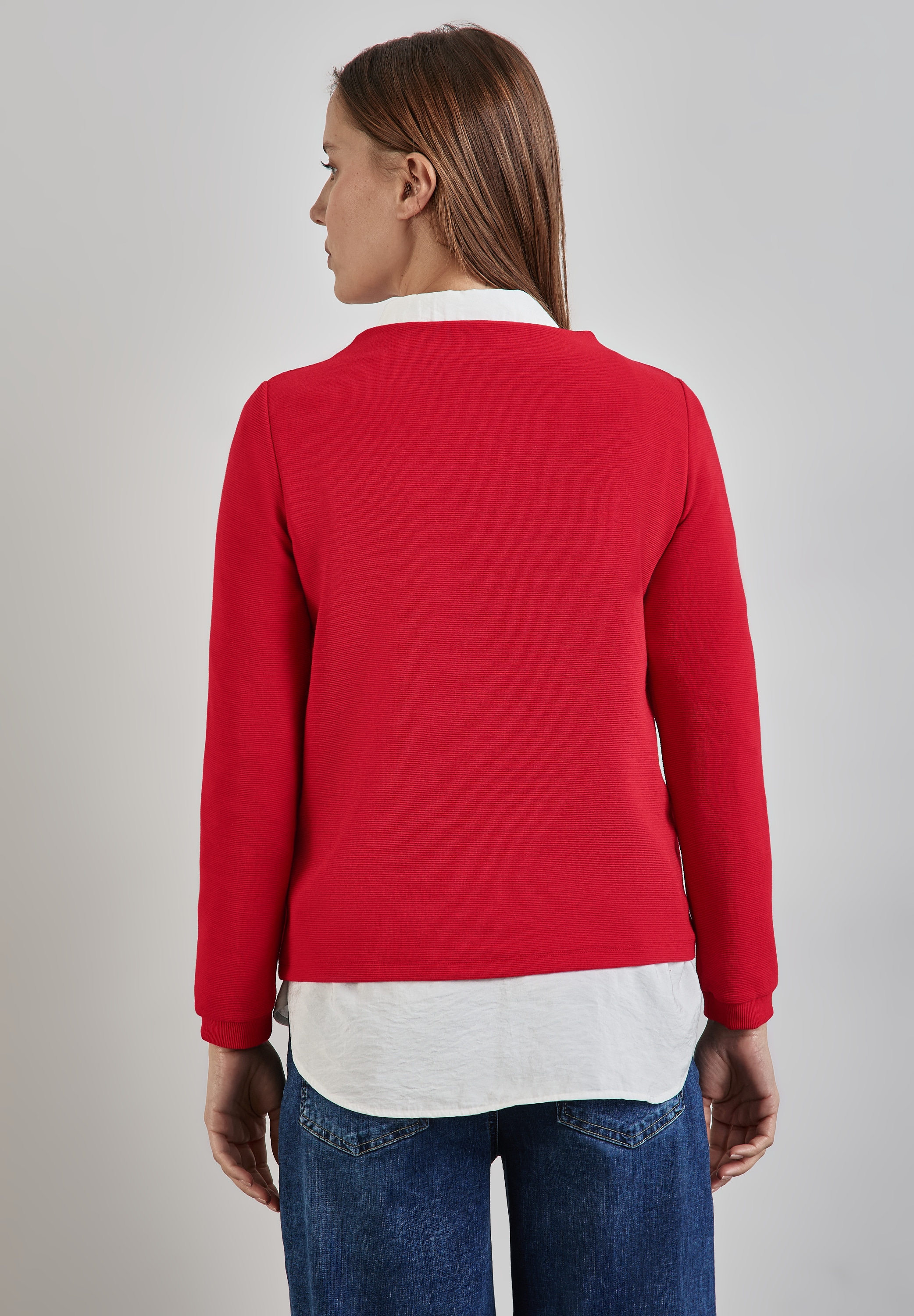 STREET ONE Langarmshirt, mit feinem Streifenmuster
