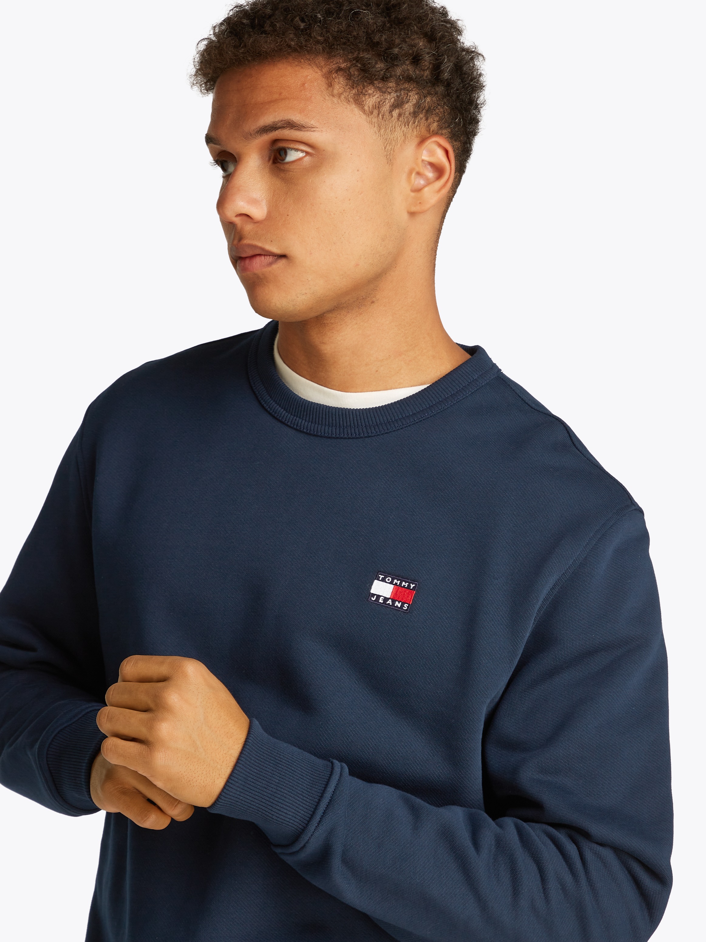 Tommy Jeans Sweatshirt "TJM REG BADGE CREW EXT", Mit Rundhalsausschnitt günstig online kaufen