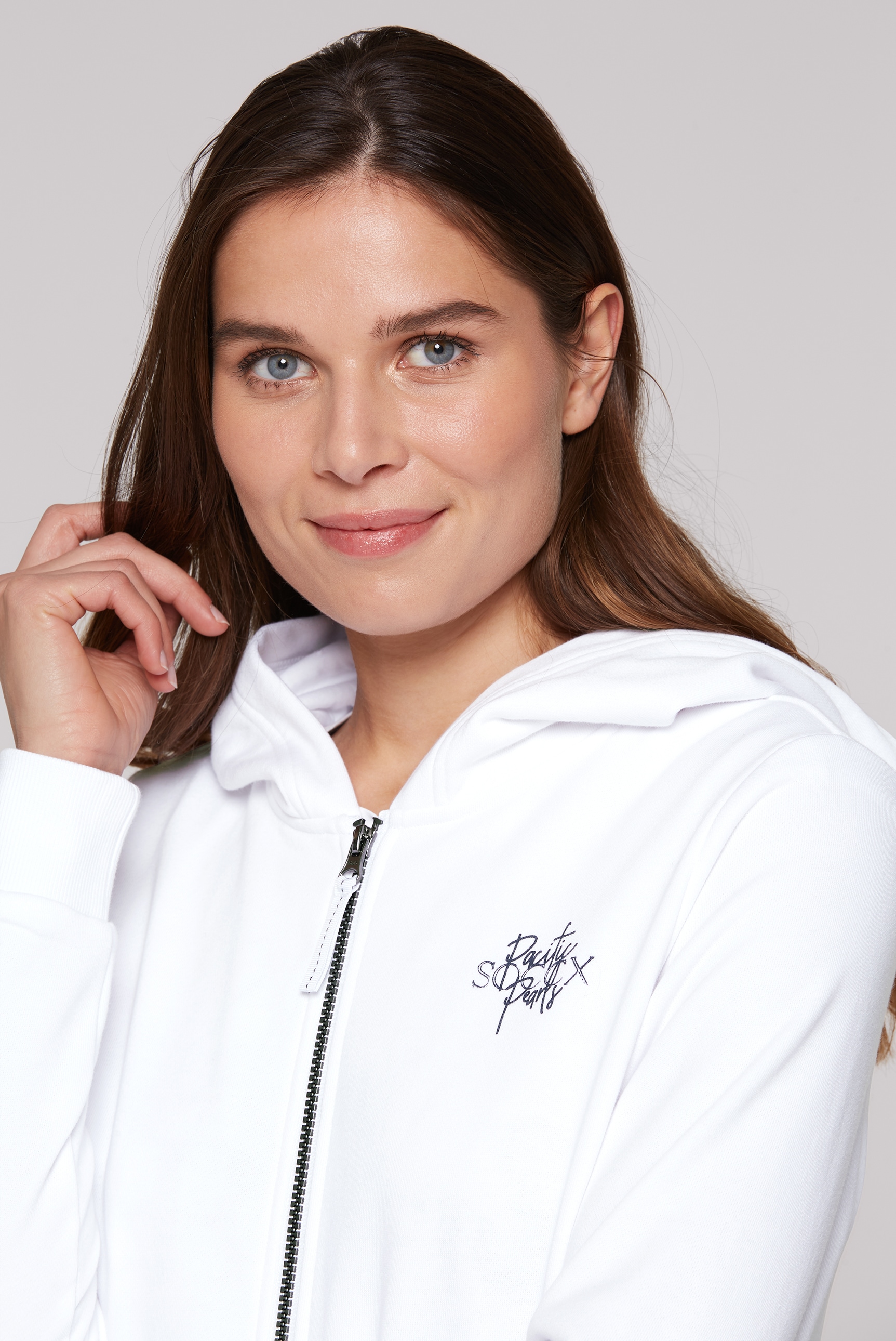SOCCX Kapuzensweatjacke, mit Rücken-Print