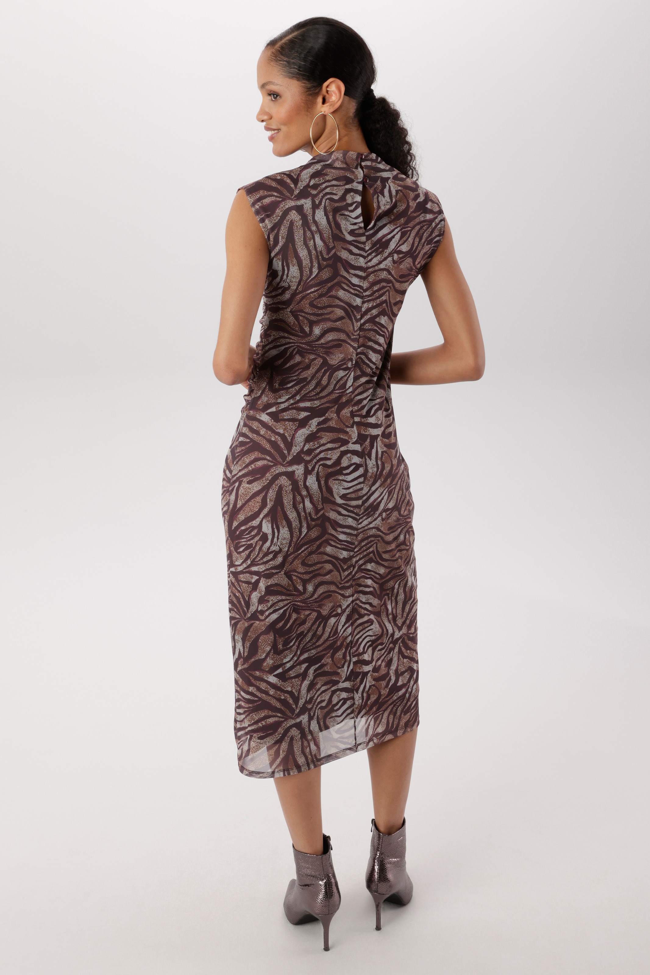 Aniston SELECTED Midikleid In Mesh-Qualiät und im angesagten Animalprint - NEUE KOLLEKTION
