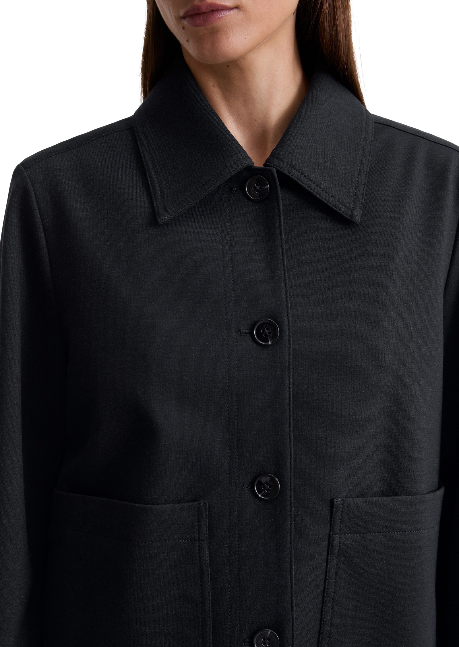 Marc O'Polo Kurzjacke »aus Interlock-Jersey«, ohne Kapuze