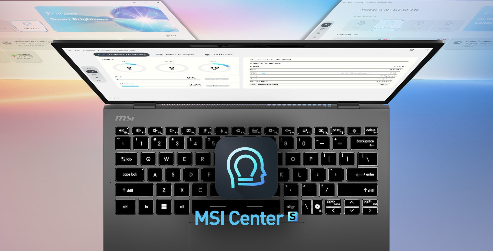 MSI Notebook »Prestige 13 AI+ A3MG-020« 33,8 cm / 13,3 ″ Intel Core Ultra 9 Intel Graphics 1.000 GB SSD