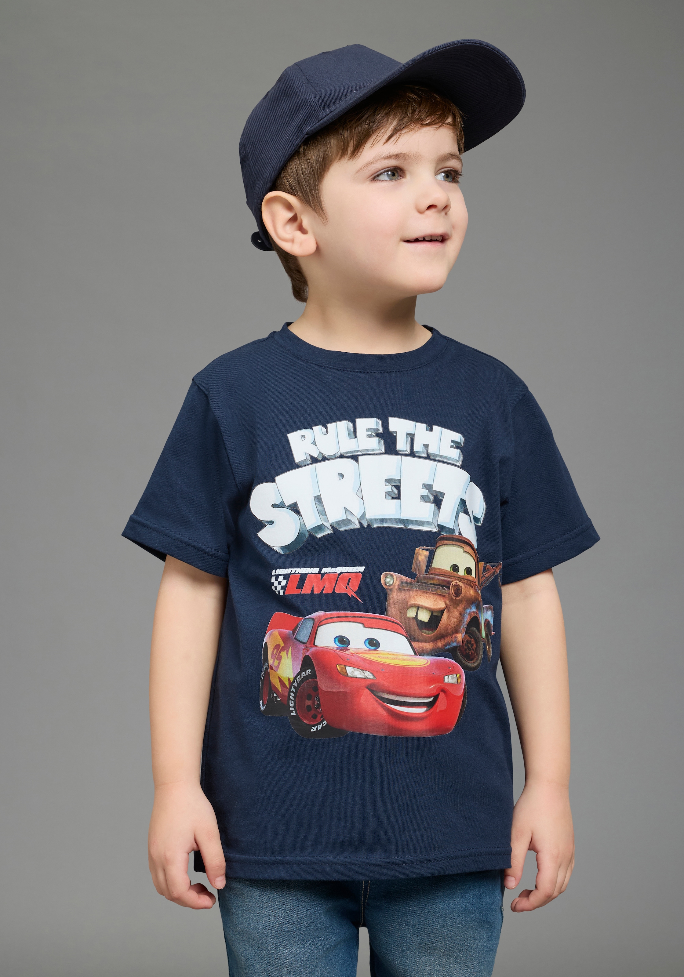 KIDSWORLD T-Shirt "CARS LIGHTNING MCQUEEN - Disney Shirt" Kurzarm, Rundhalsausschnitt, in Basic Passform, aus Baumwolle