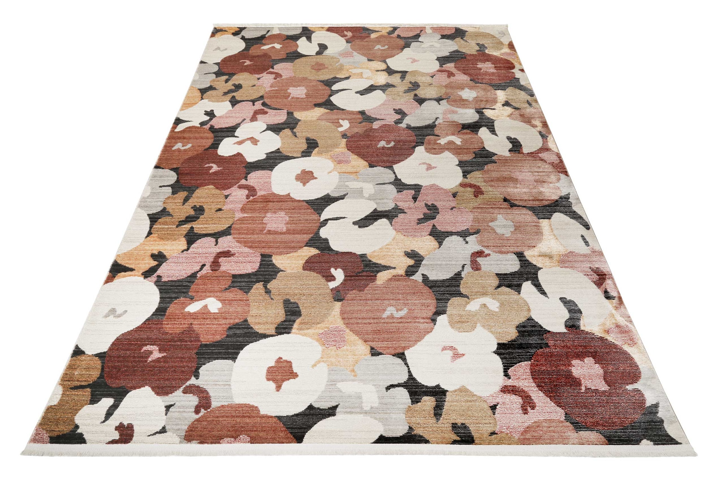 Esprit Teppich »Agneta« rechteckig 7 mm Höhe Kurzflorteppich, floral, gewebt, neutral, modern, Wohnzimmer, stilvoll