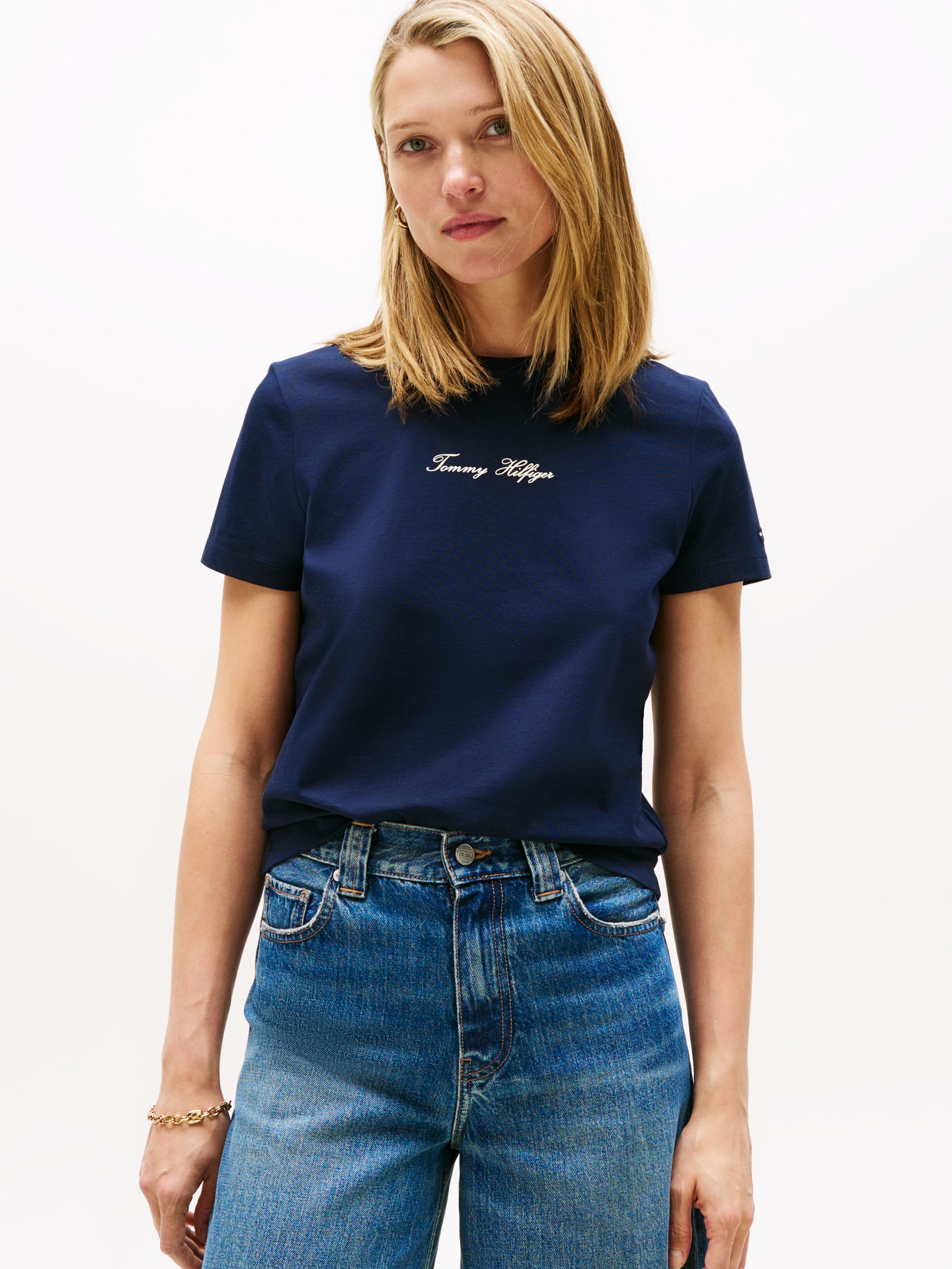 Tommy Hilfiger Kurzarmshirt "CLASSIC SCRIPT REG SS TEE" günstig online kaufen