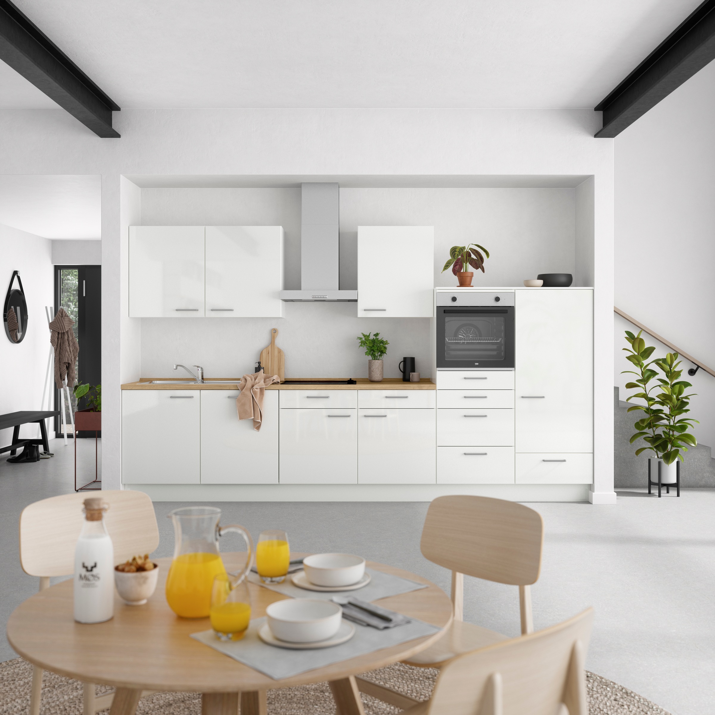 nobilia® Küchenzeile »"Flash I"«, vormontiert, Ausrichtung wählbar, Breite 360 cm, wahlw. mit E-Geräten