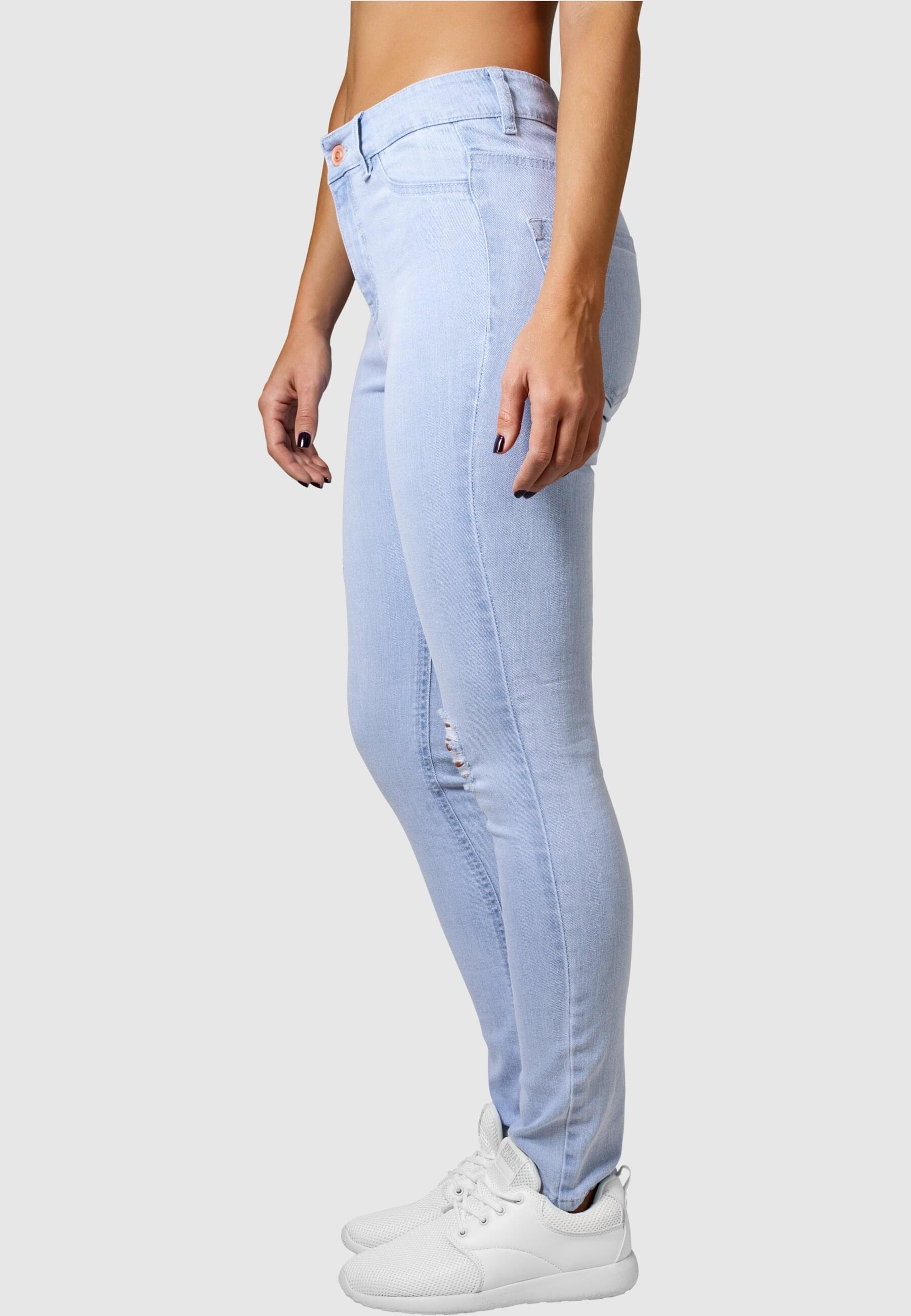 URBAN CLASSICS Bequeme Jeans »Urban Classics Damen Ladies High Waist Skinny Denim Pants«, (1 tlg.)
