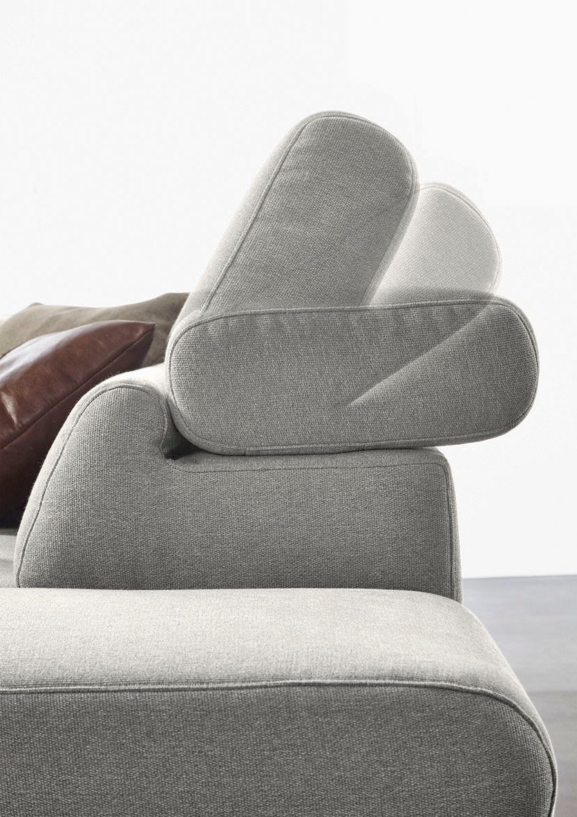 Thumbnail - W.SCHILLIG Ecksofa "finn, Designsofa mit tollem Sitzkomfort, bequem, L-Form", German Design Award 2016, Fußgestell Nussb...