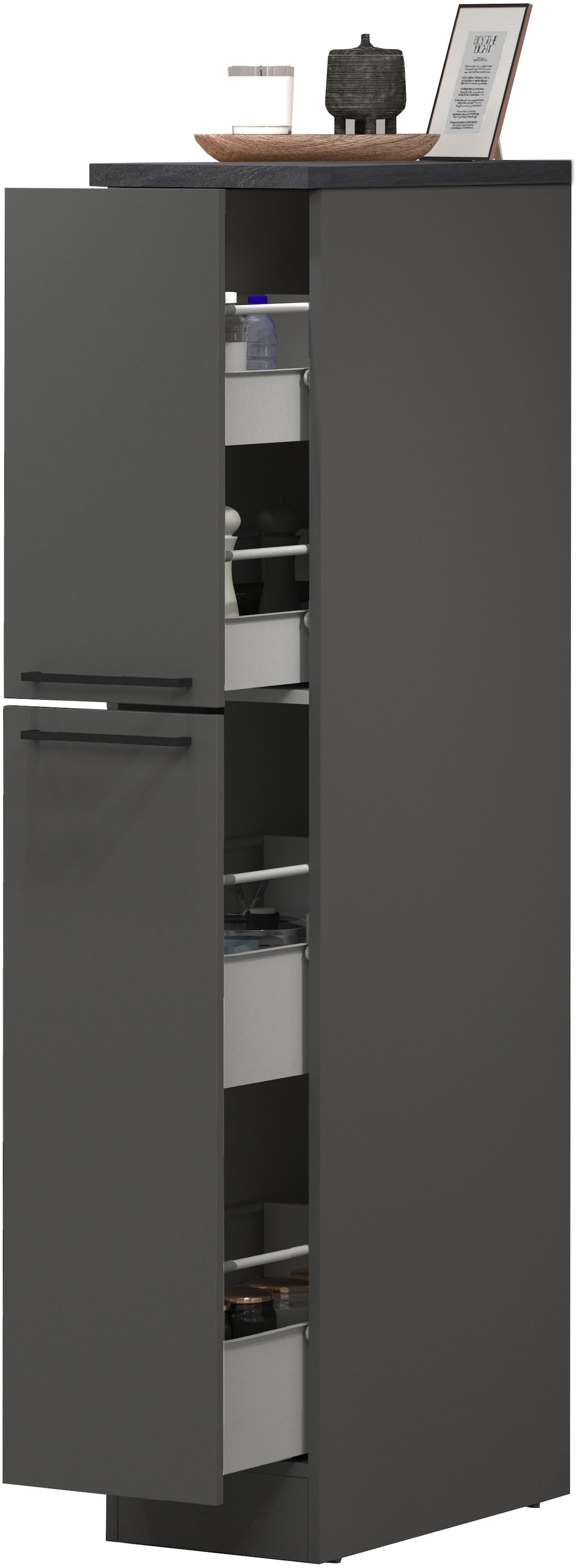 KOCHSTATION Apothekerschrank »KS-Sole« Breite 30 cm, 2 Auszüge, 4 Fächer