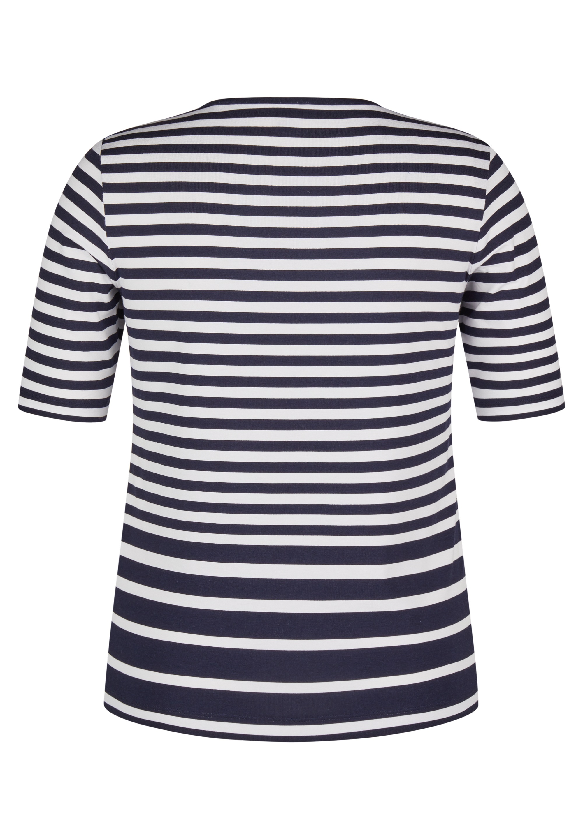 Rabe Rundhalsshirt, im Streifen-Design und mit floralem Muster