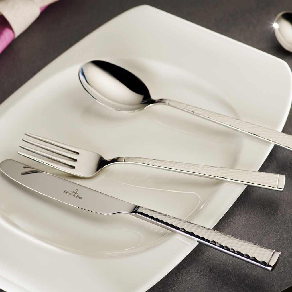 Villeroy & Boch Esslöffel »Tafellöffel Blacksmith 202 mm 6er Set silber« Spülmaschinenfest