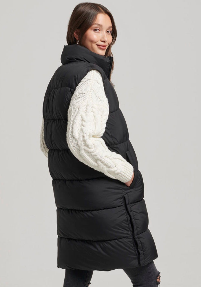 Superdry Steppweste "STUDIOS LONGLINE QUILTED GILET" günstig online kaufen