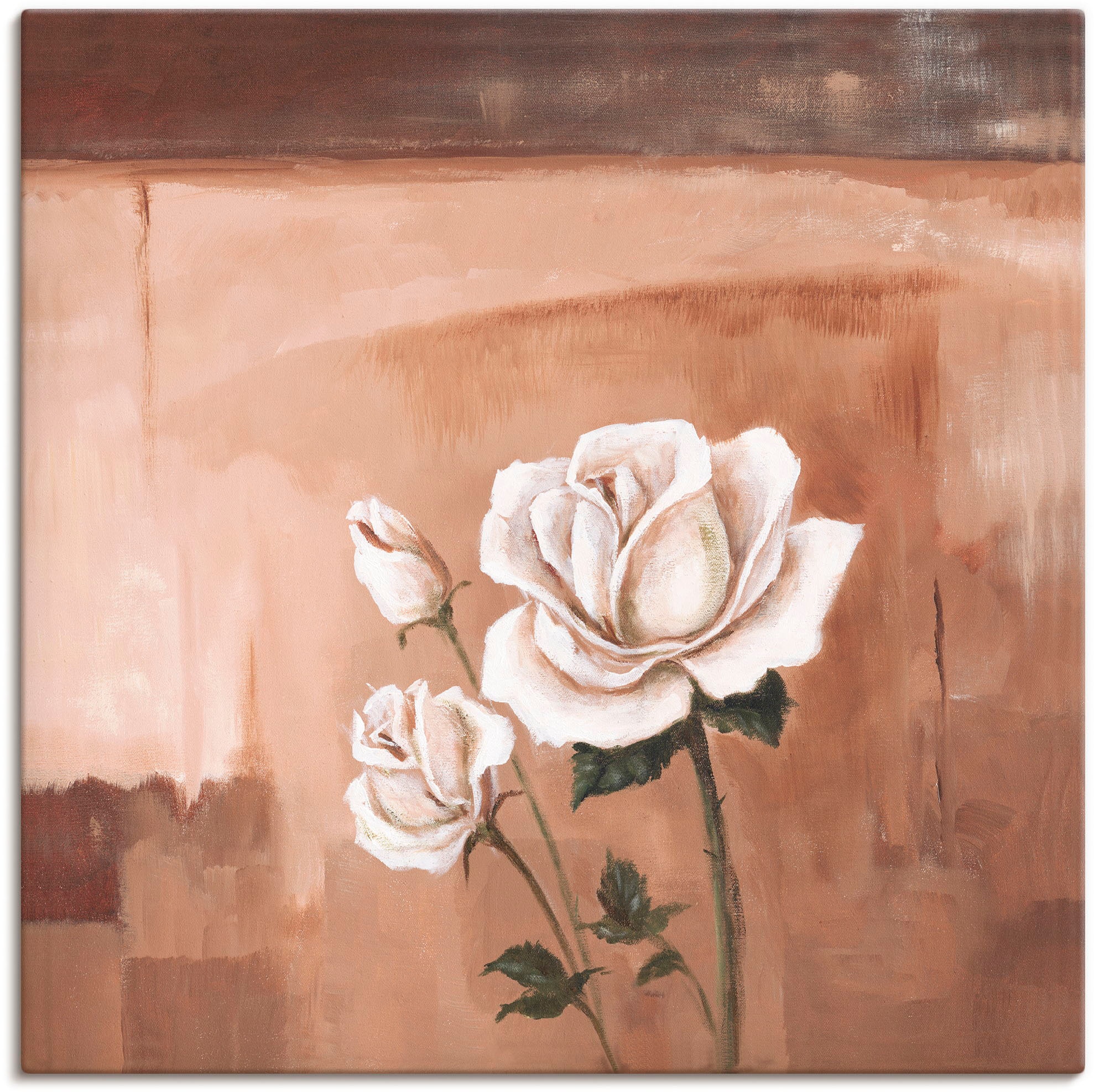 »Rosen II«, (1 Wandaufkleber Größen Artland kaufen Leinwandbild, oder in Wandbild Blumenbilder, als versch. | Alubild, St.), Poster BAUR