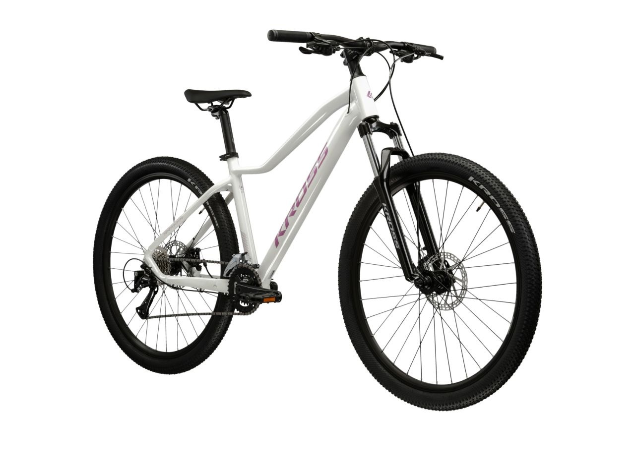 Kross Mountainbike »KROSS Mountainbike Hardtail 27,5" LEA 3.0 weiß 16 Gänge« 16 Gang Shimano ACERA M3020 Schaltwerk Kettenschaltung