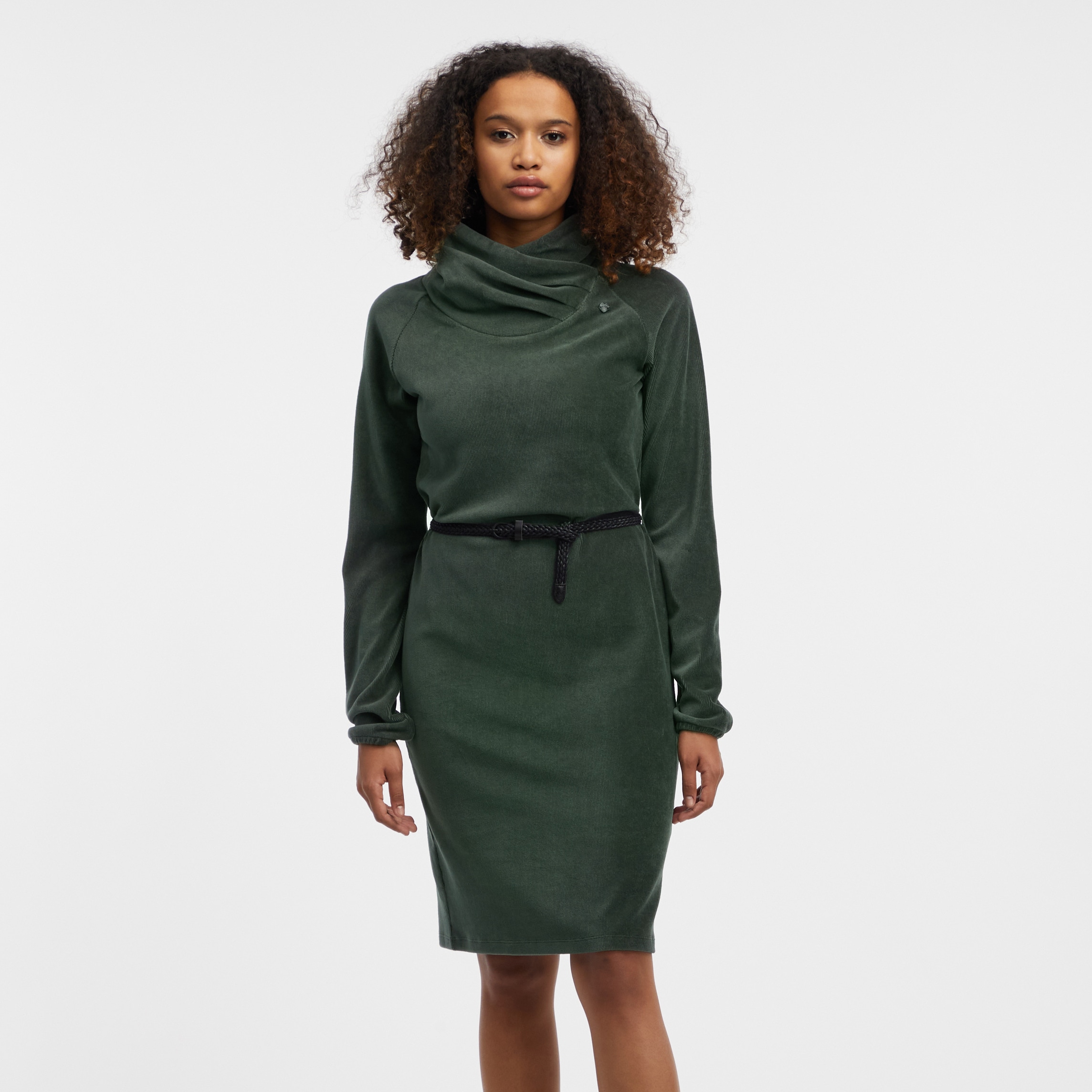 Ragwear Sweatkleid »BELITA«, (2 tlg., mit abnehmbarem Gürtel), gerippte Cord Optik