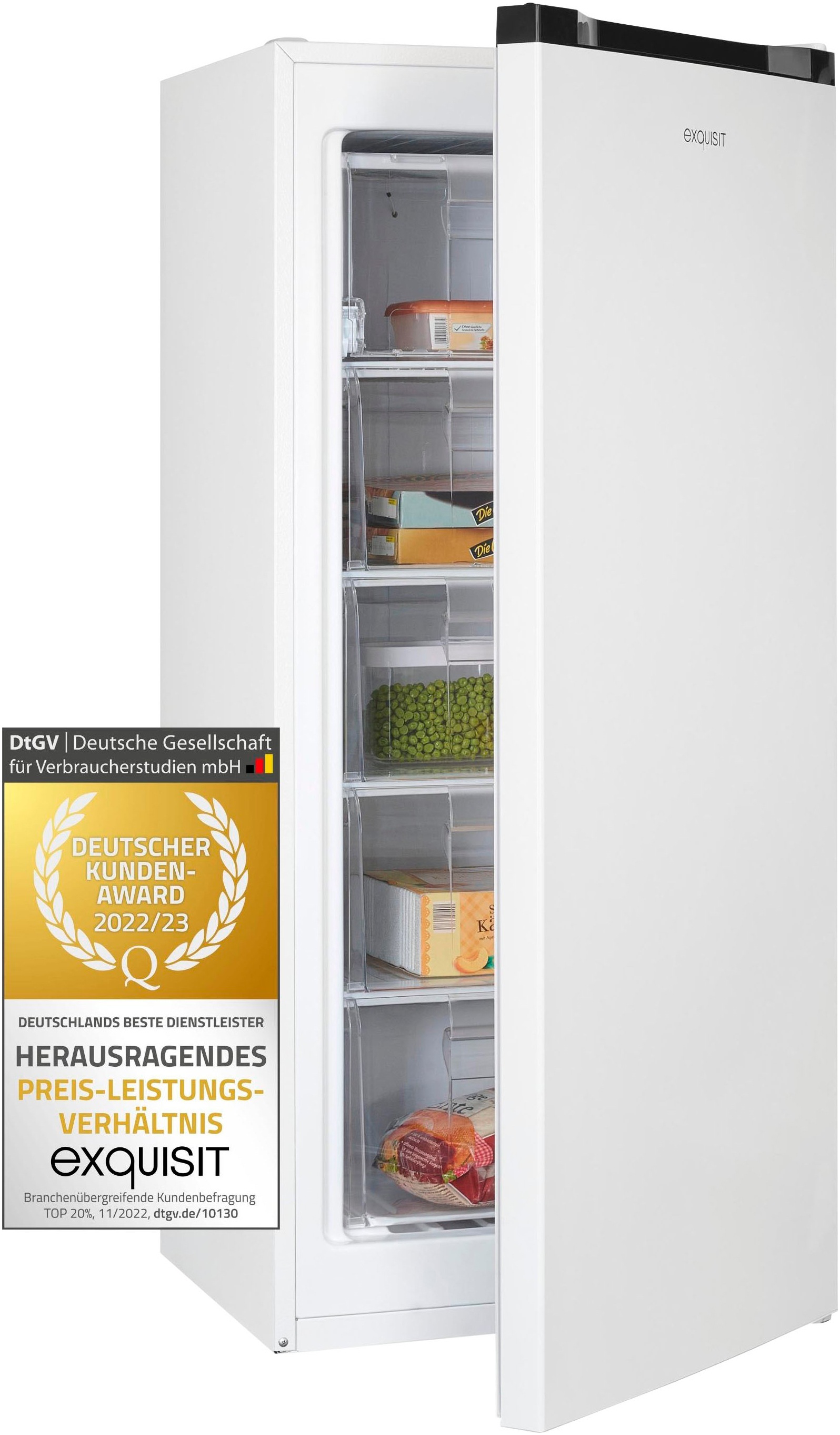 exquisit Gefrierschrank »GS145-051E«, 125,9 cm hoch, 54 cm breit