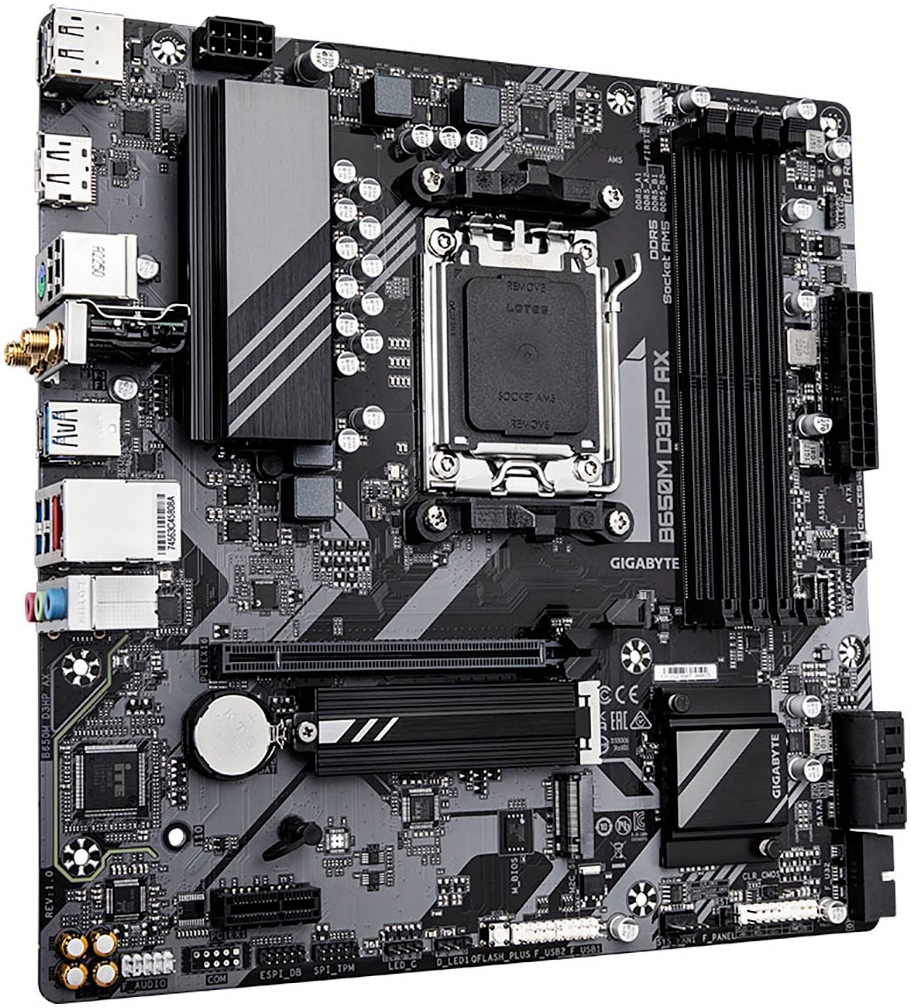 Gigabyte Mainboard »B650M D3HP AX Mainboard - AMD Ryzen 9000er-Serie, 5+2+2 Phasen VRM, bi«
