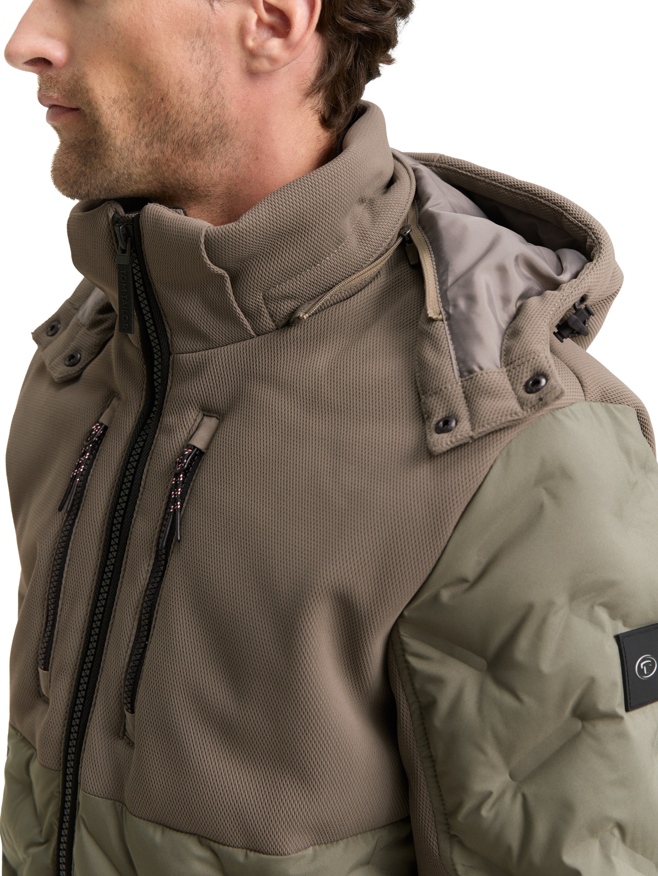 Tom Tailor Men's Quilted Jacket Smokey Olive Green 3XL 2