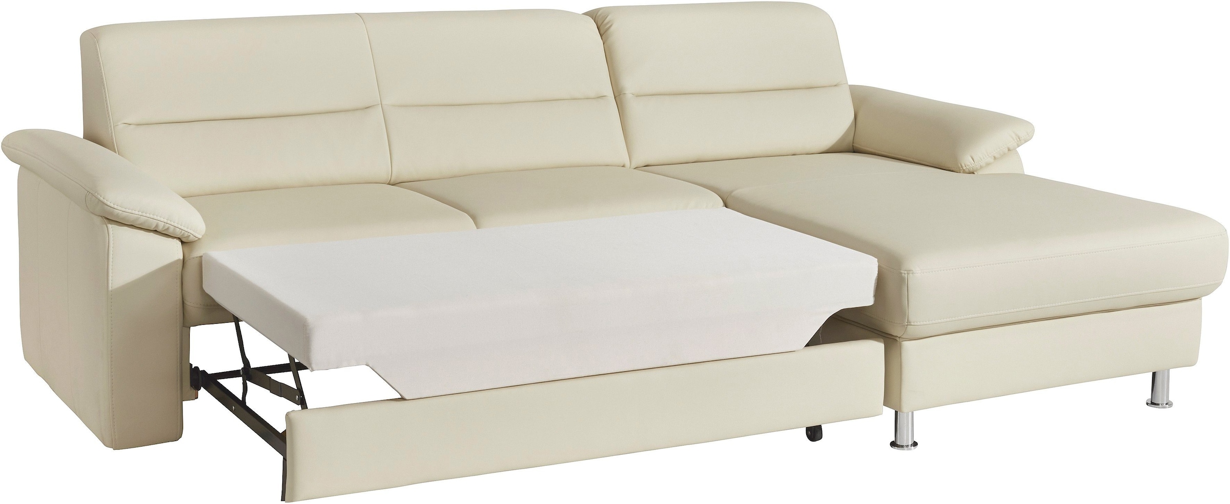 sit&more Ecksofa »Ascara L-Form«, inklusive Boxspring/Federkern-Polsterung, wahlweise mit Bettfunktion