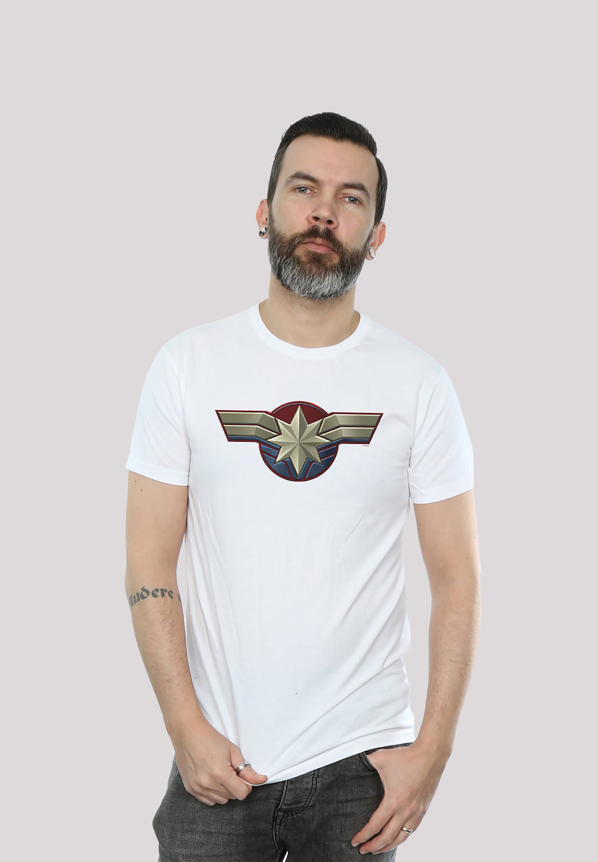 F4NT4STIC T-Shirt »Marvel Captain Marvel Chest Emblem«, Print