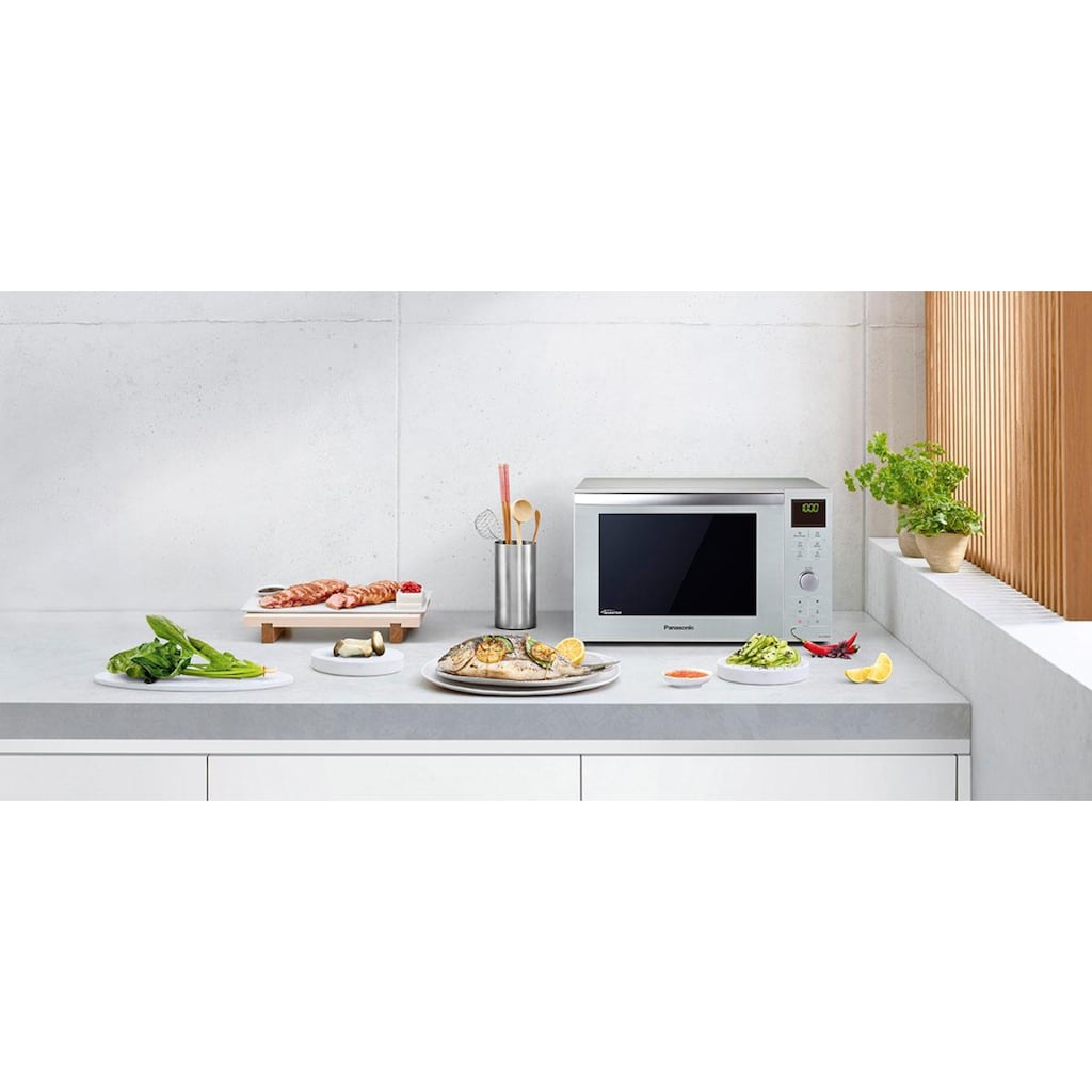 Panasonic Mikrowelle »NN-DF385MEPG«, Grill-Ober-/Unterhitze, 1000 W