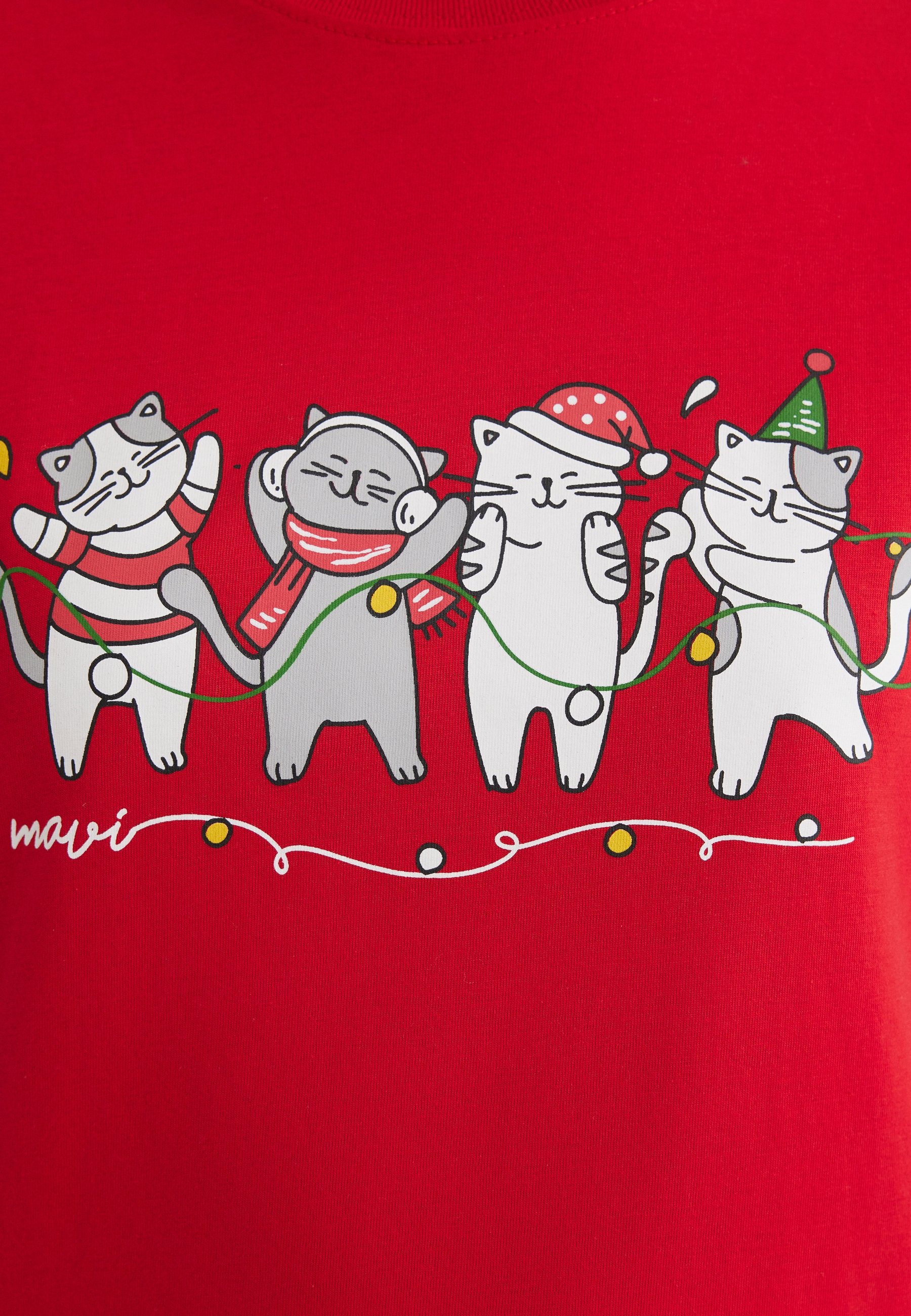 Mavi T-Shirt »DANCING CAT TEE«, T-Shirt X-Mas