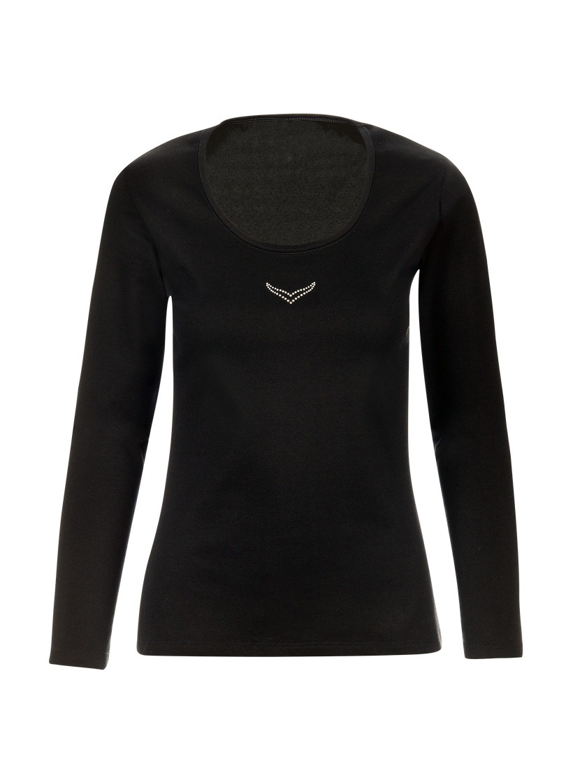 Trigema Longsleeve »TRIGEMA Langarmshirt mit Kristallsteinen«, (1 tlg.)