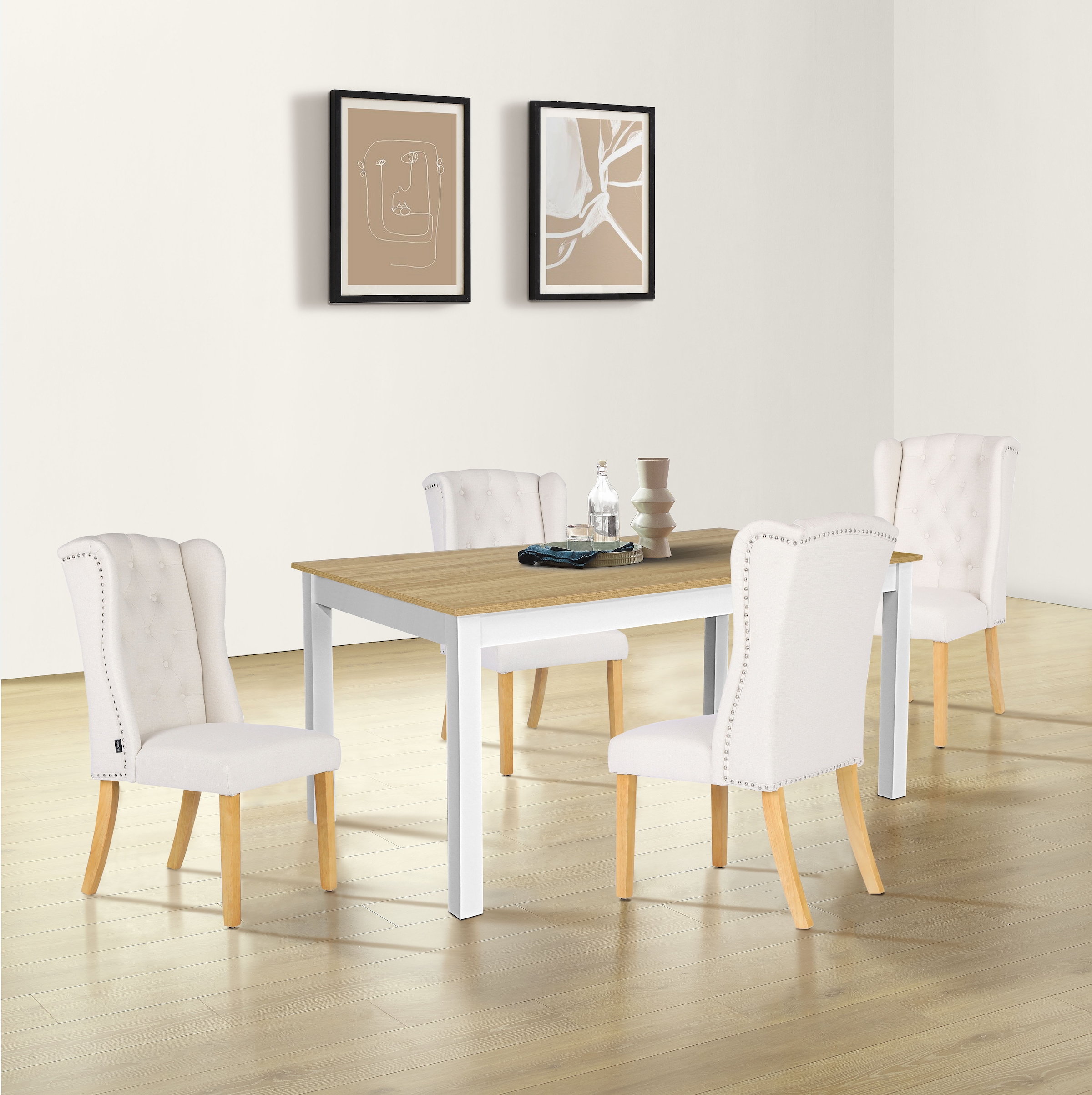 Home affaire Esszimmerstuhl "Liao, 2er-Set", pflegeleichter Webstoff Bezug, günstig online kaufen