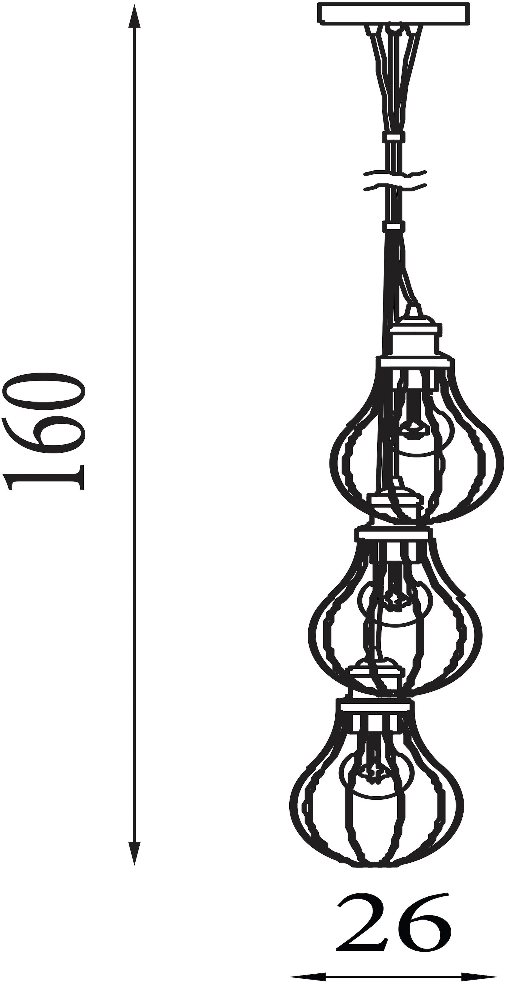 Searchlight Pendelleuchte »Novelty 3Lt Pendelleuchte - Buntes Metall« E27 1 Stk.