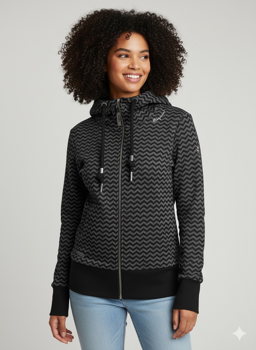 Ragwear Sweatjacke "YODA ZIP ZIG ZAG O" günstig online kaufen