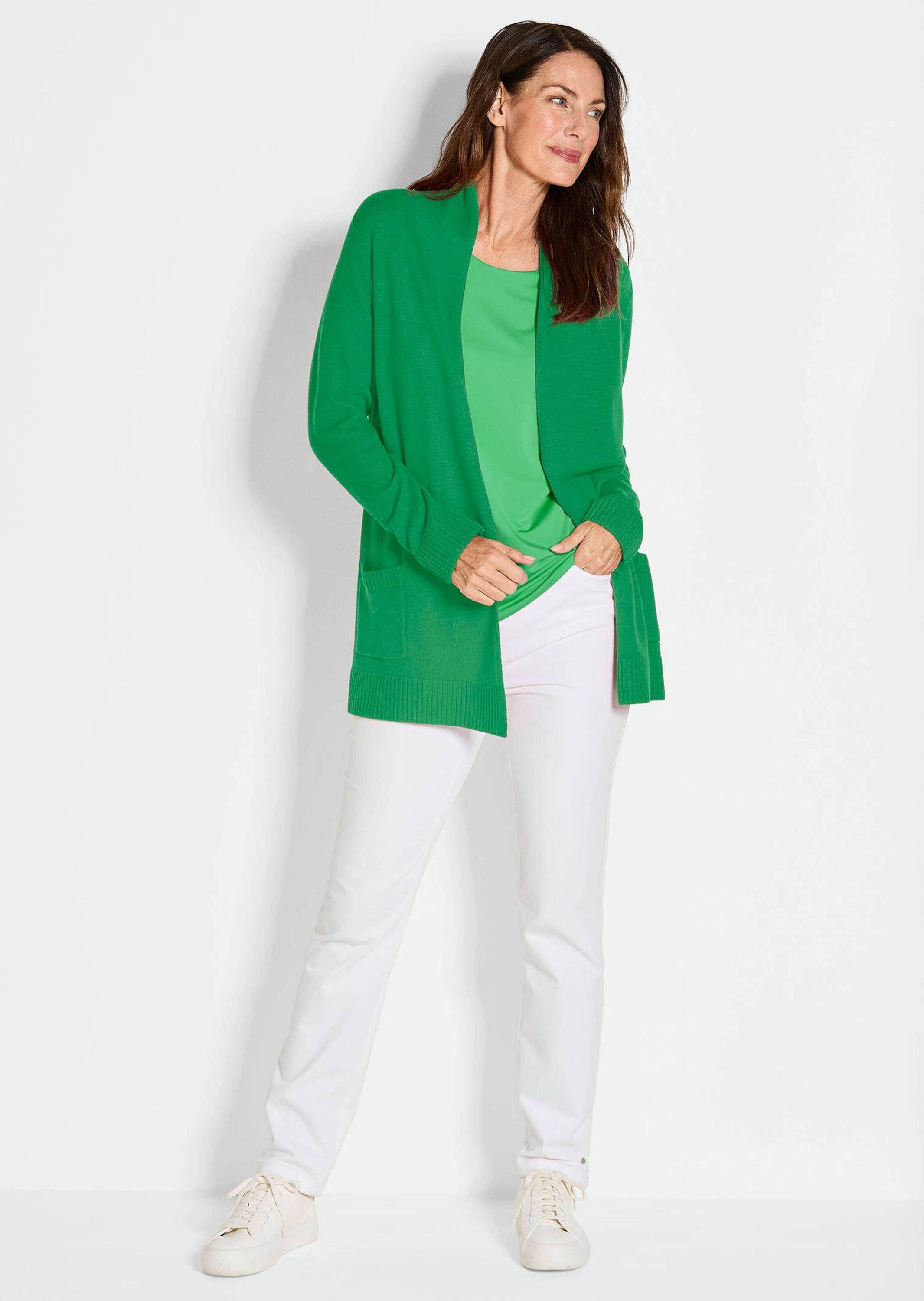 GOLDNER Strickjacke »Langarm Cardigan aus Merino«