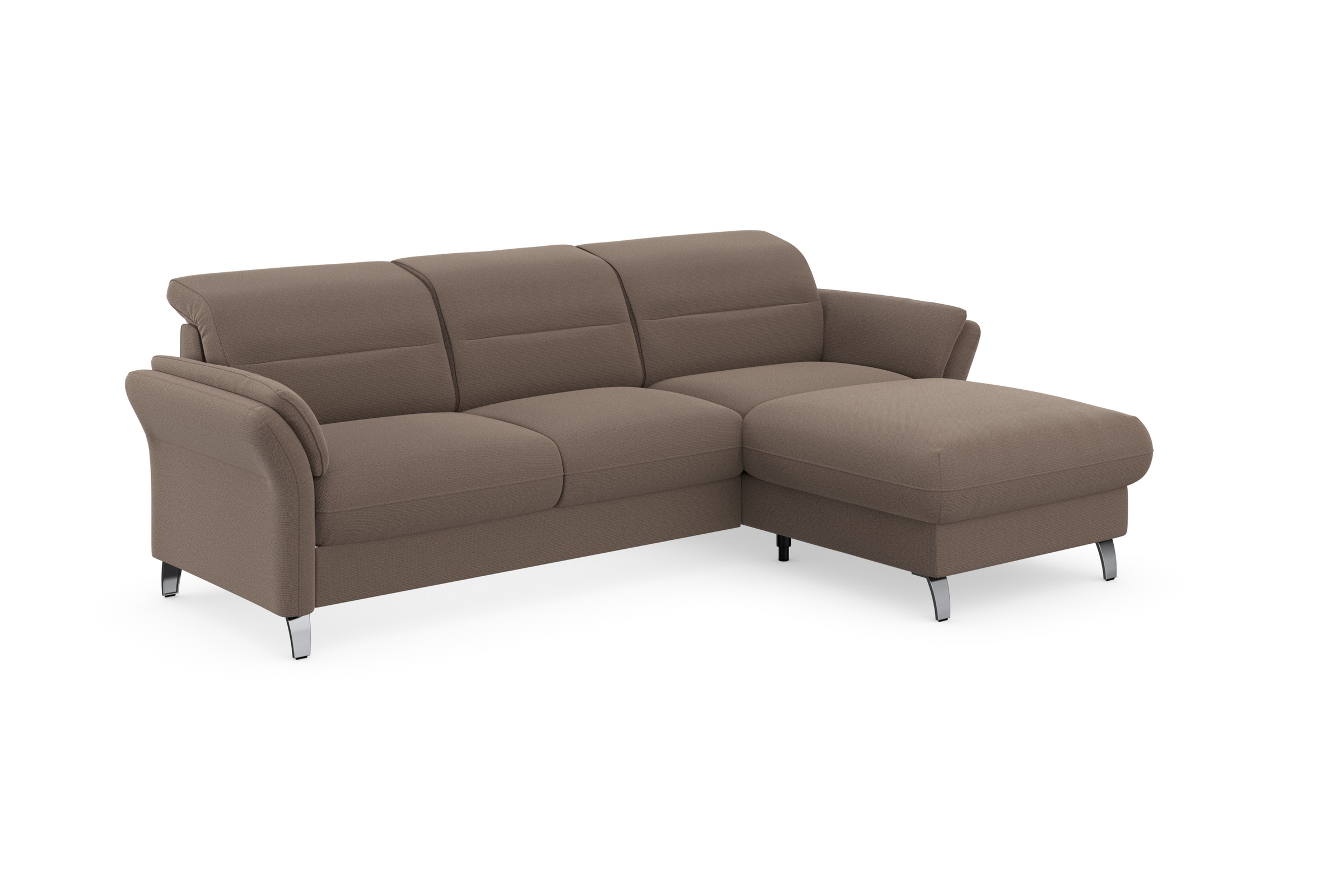 Ecksofa SIT & MORE "Grenoble L-Form mit Federkern", grau (taupe), B:251cm H:85cm T:161cm, Sofas, Ecksofa, wahlweise mit Bettfunktion, Bettkasten, Arm- und Kopfteilverstellung 6
