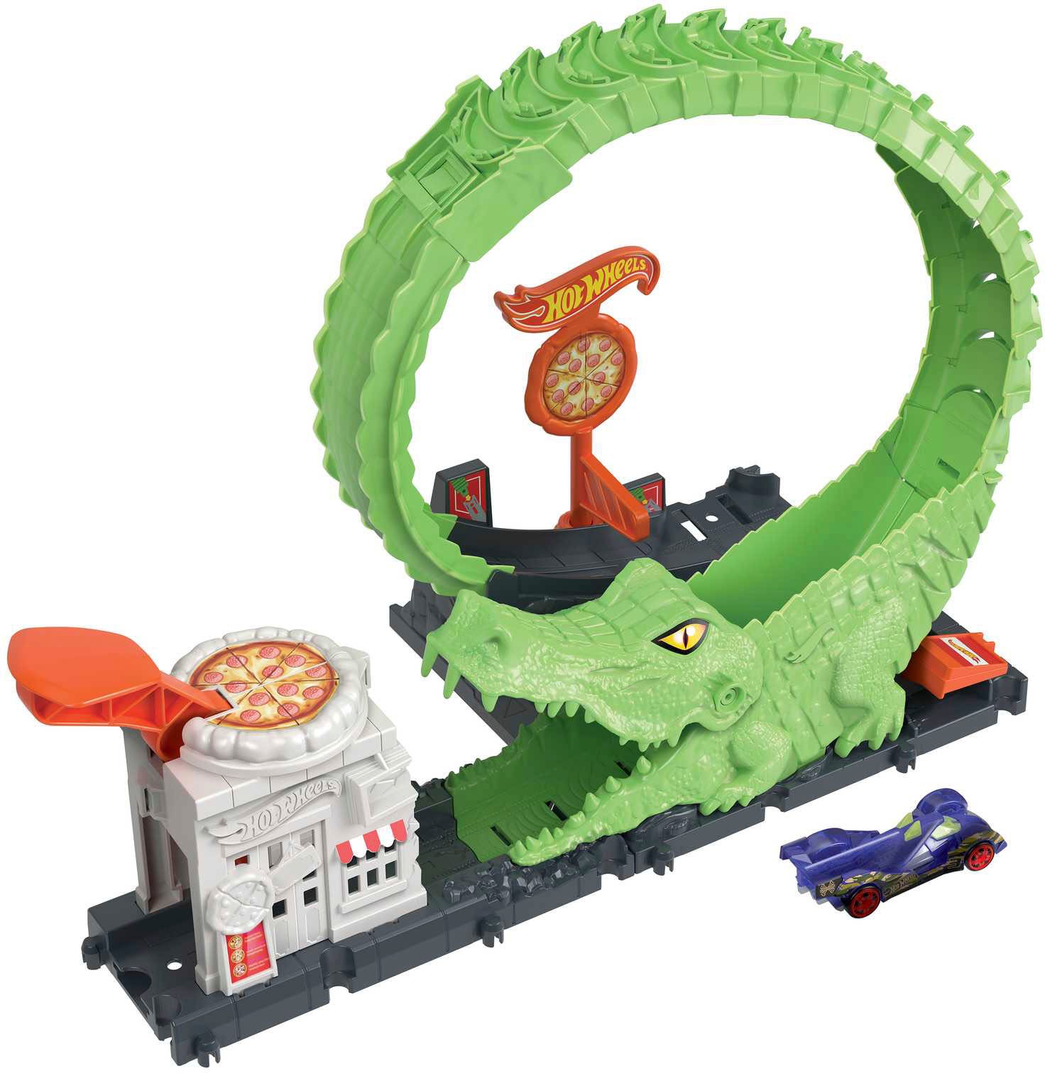 Hot Wheels Spiel-Gebäude »City Nemesis Gator Pizza Shop«