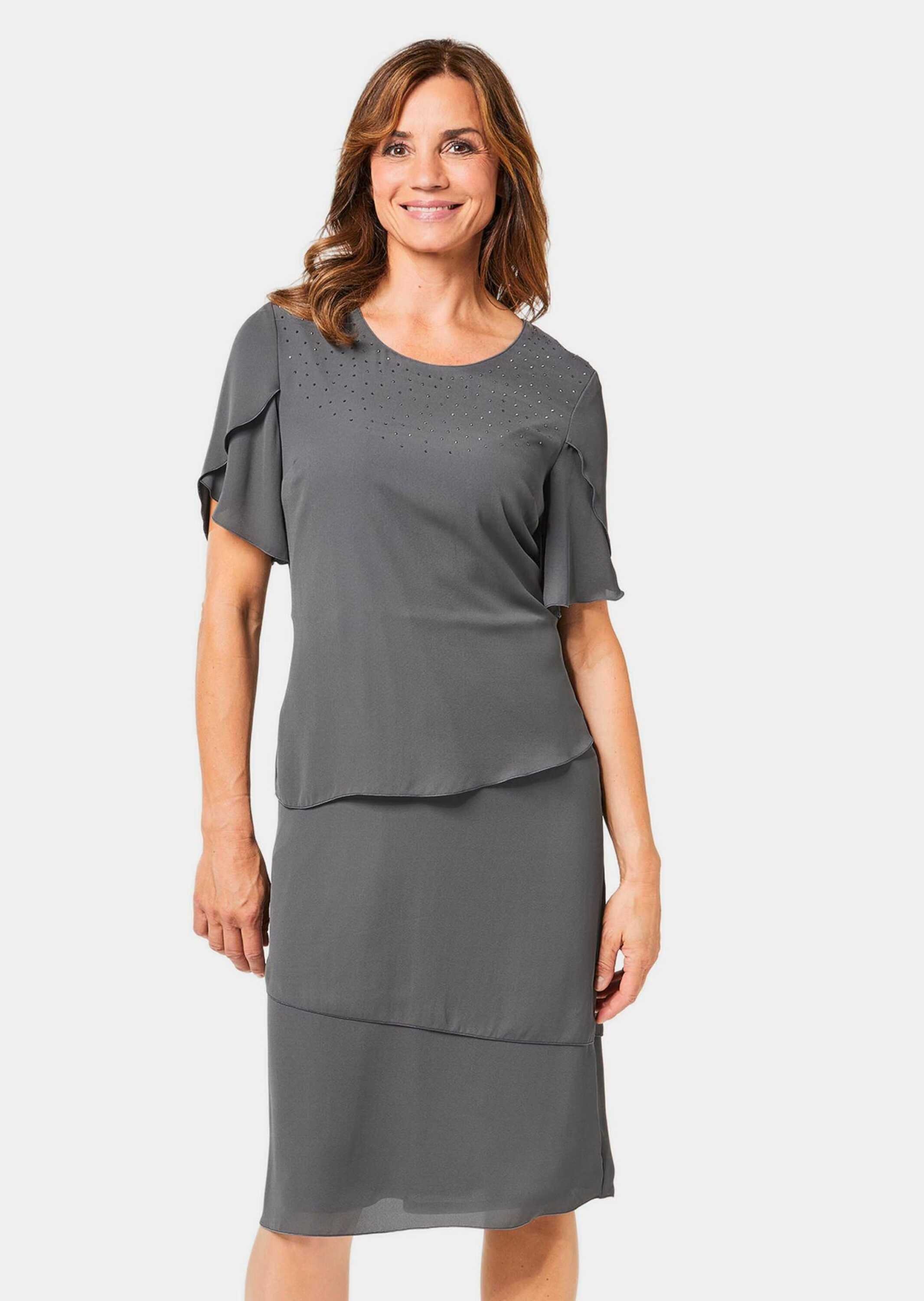 GOLDNER Etuikleid »Kleid Elegant fallendes Stufenkleid«